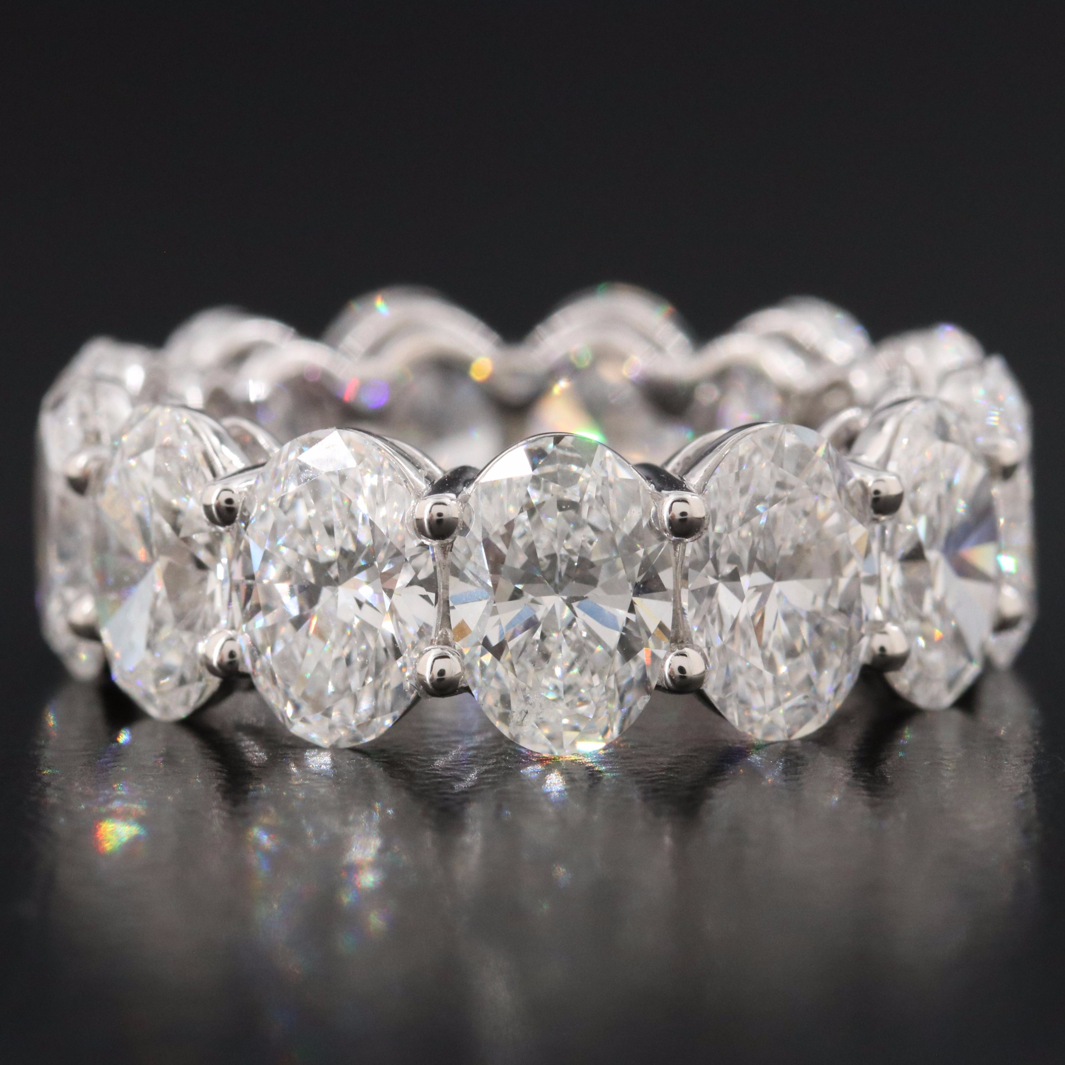 Platinum 11.30 CTW Lab Grown Diamond Eternity Band