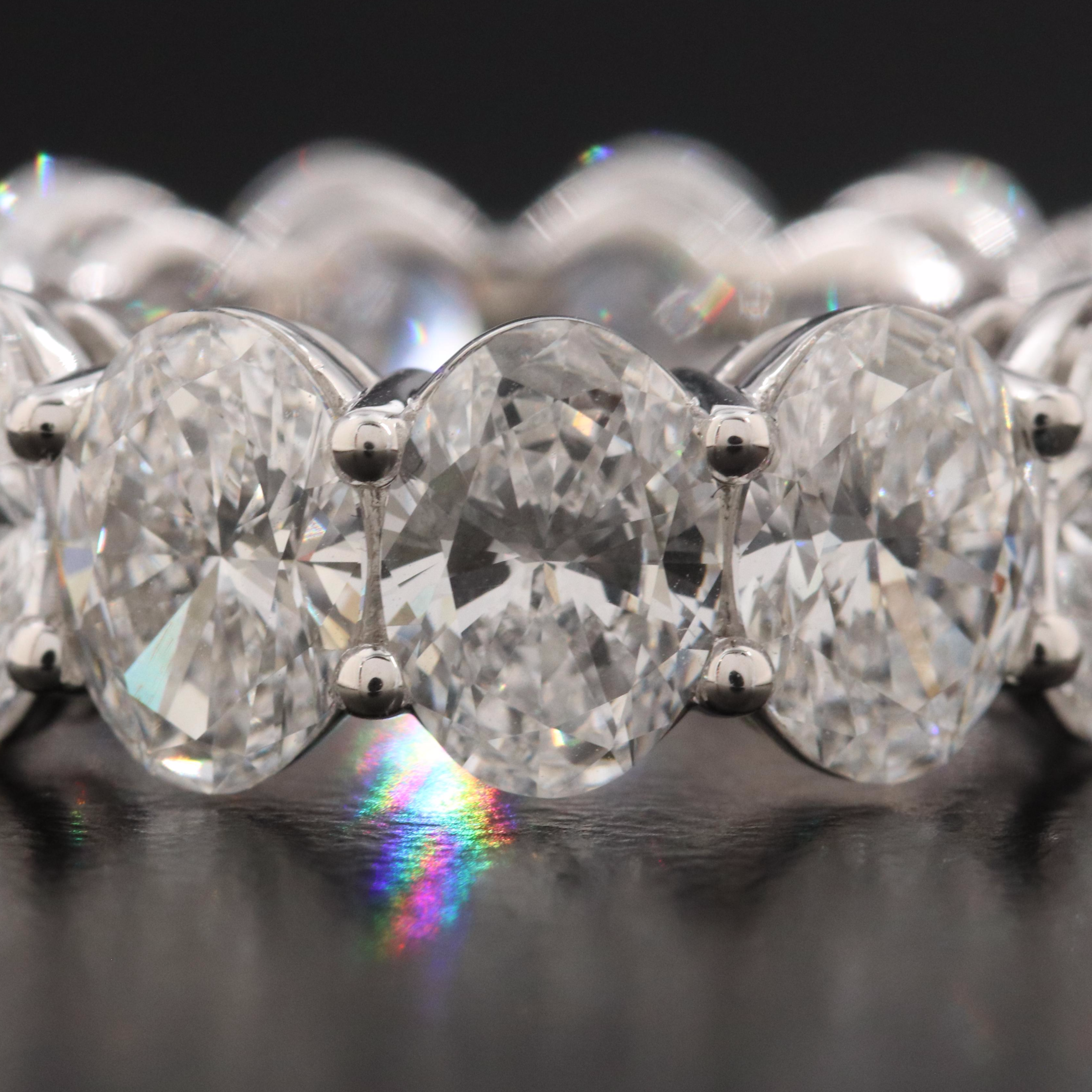 Platinum 11.30 CTW Lab Grown Diamond Eternity Band
