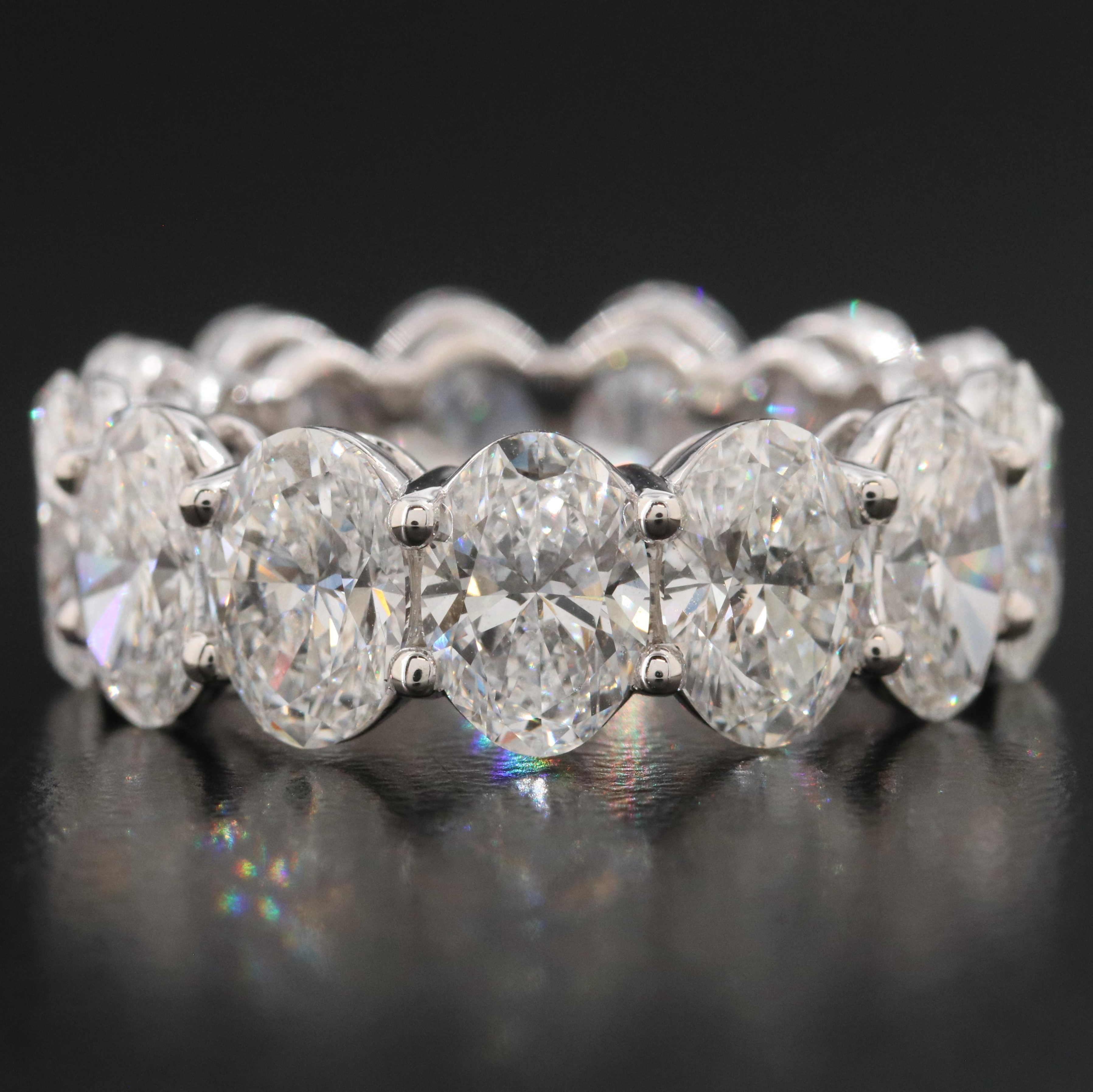 Platinum 11.30 CTW Lab Grown Diamond Eternity Band