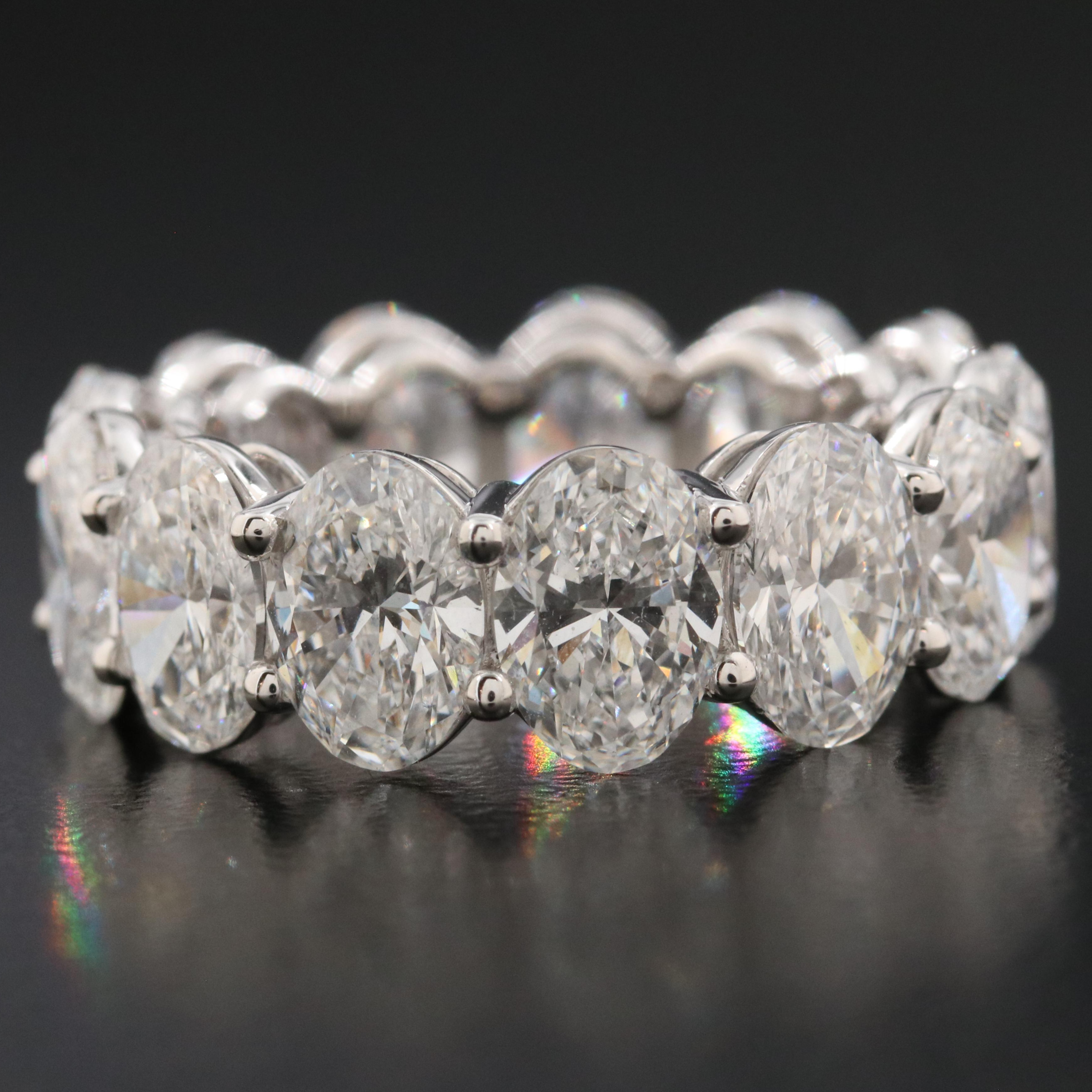 Platinum 11.30 CTW Lab Grown Diamond Eternity Band