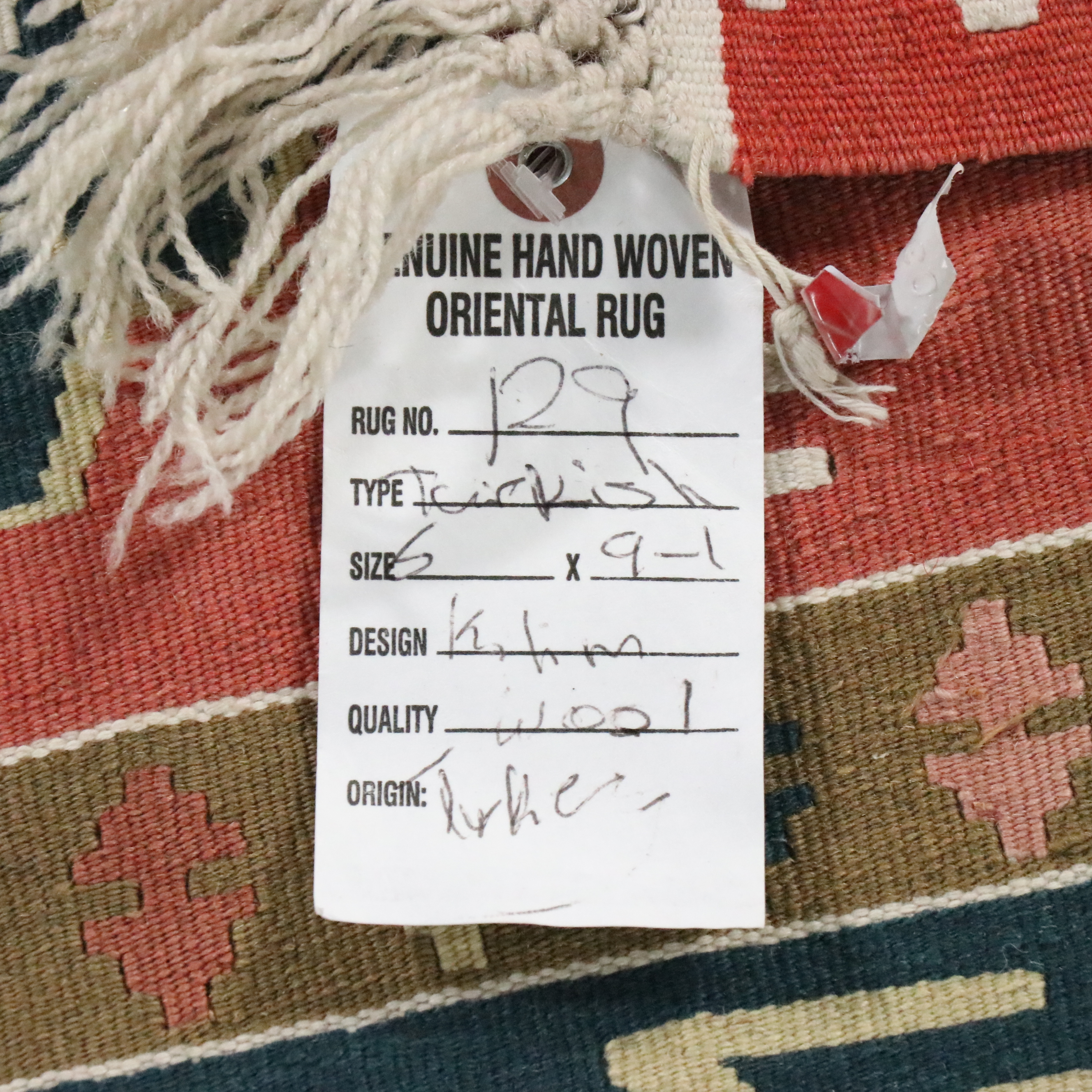 6'1 x 9'8 Handwoven Turkish Kilim Area Rug