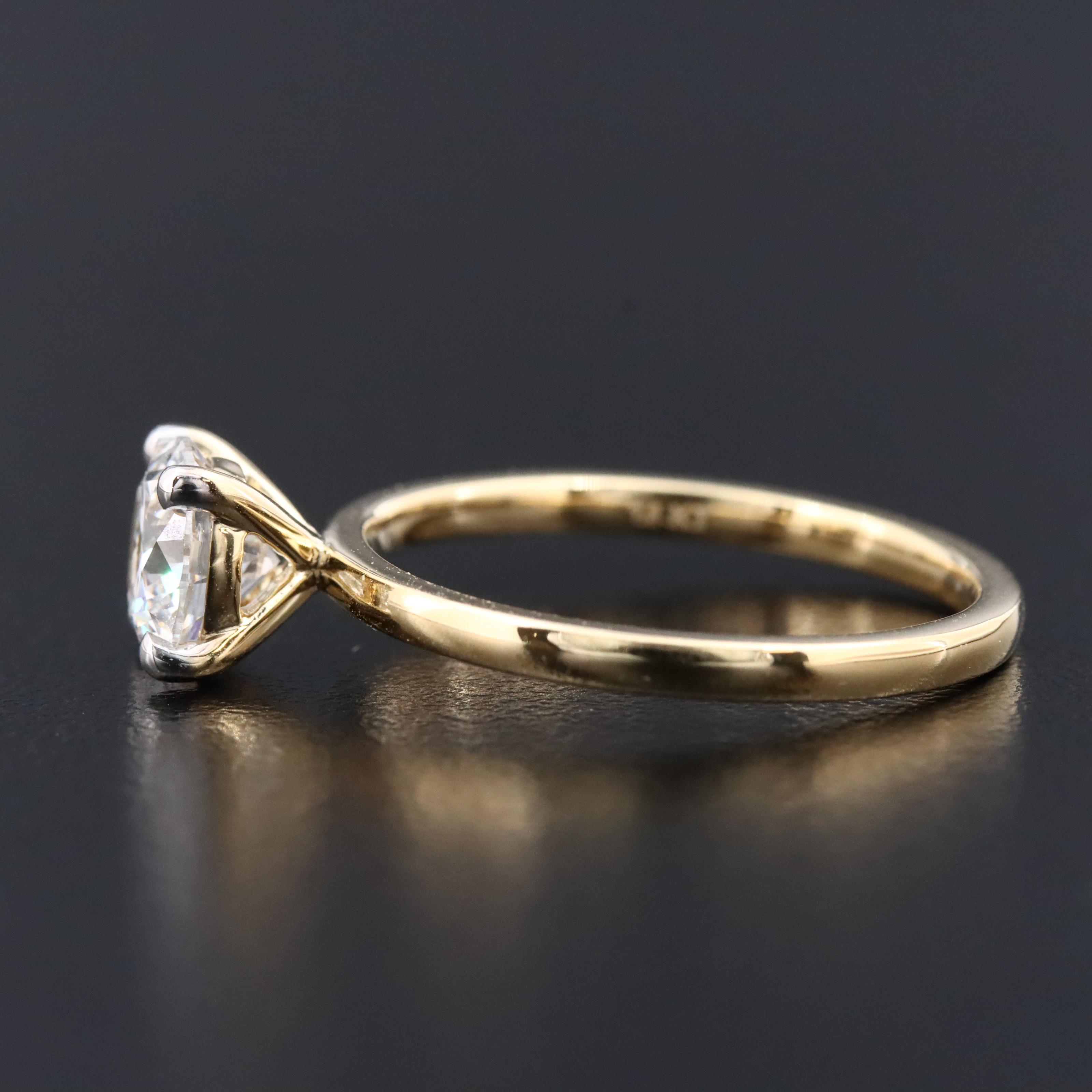 14K 1.00 CT Lab Grown Diamond Solitaire Ring with IGI Report