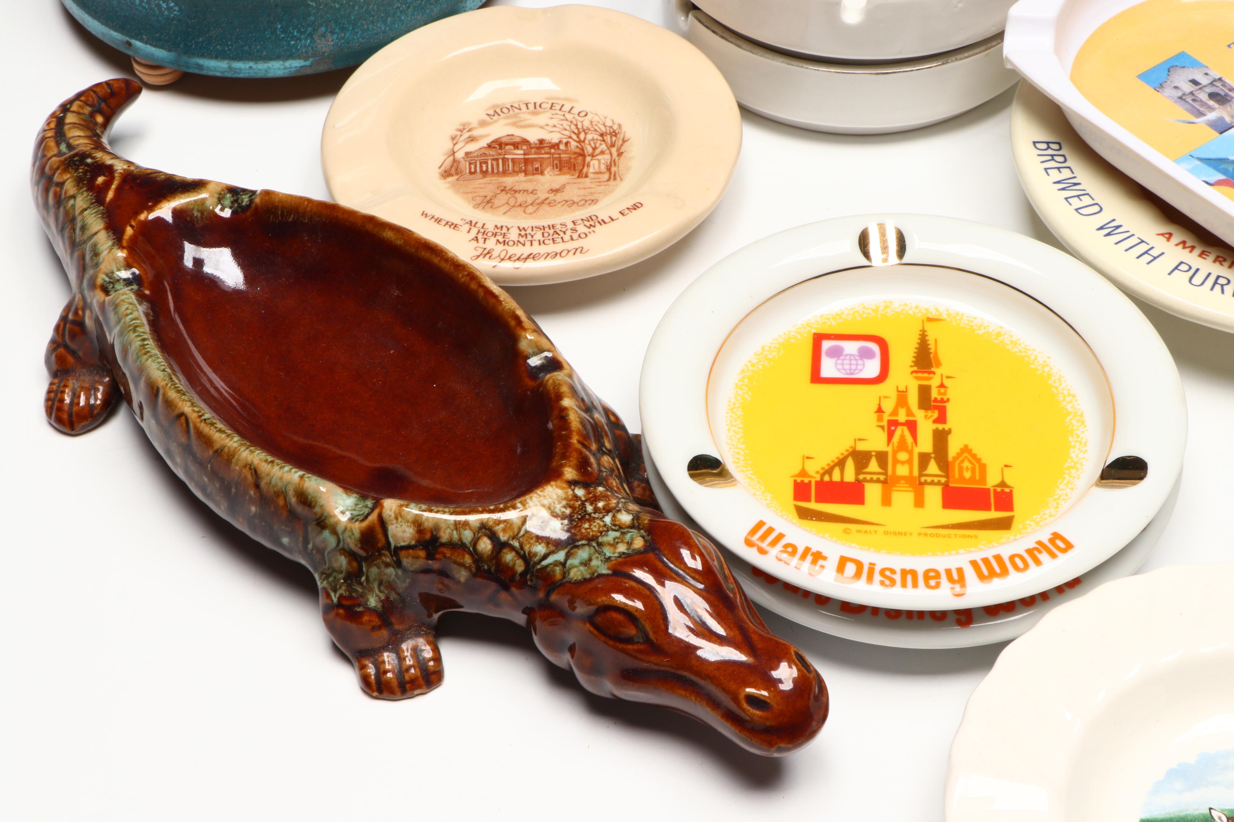 Souvenir Ashtrays with Zippo Lighter, Tobacco Tins and Cigarette Cases