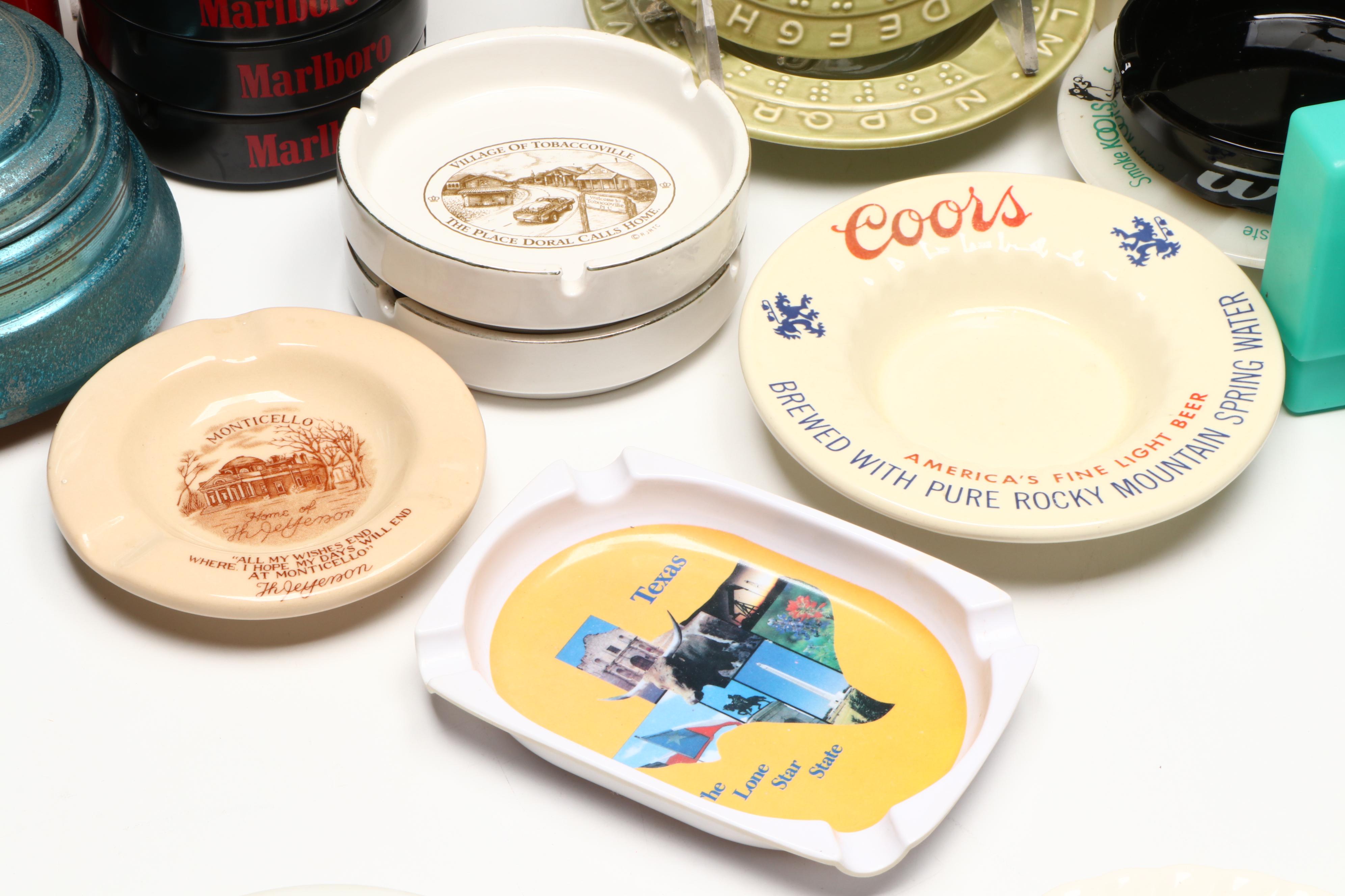 Souvenir Ashtrays with Zippo Lighter, Tobacco Tins and Cigarette Cases
