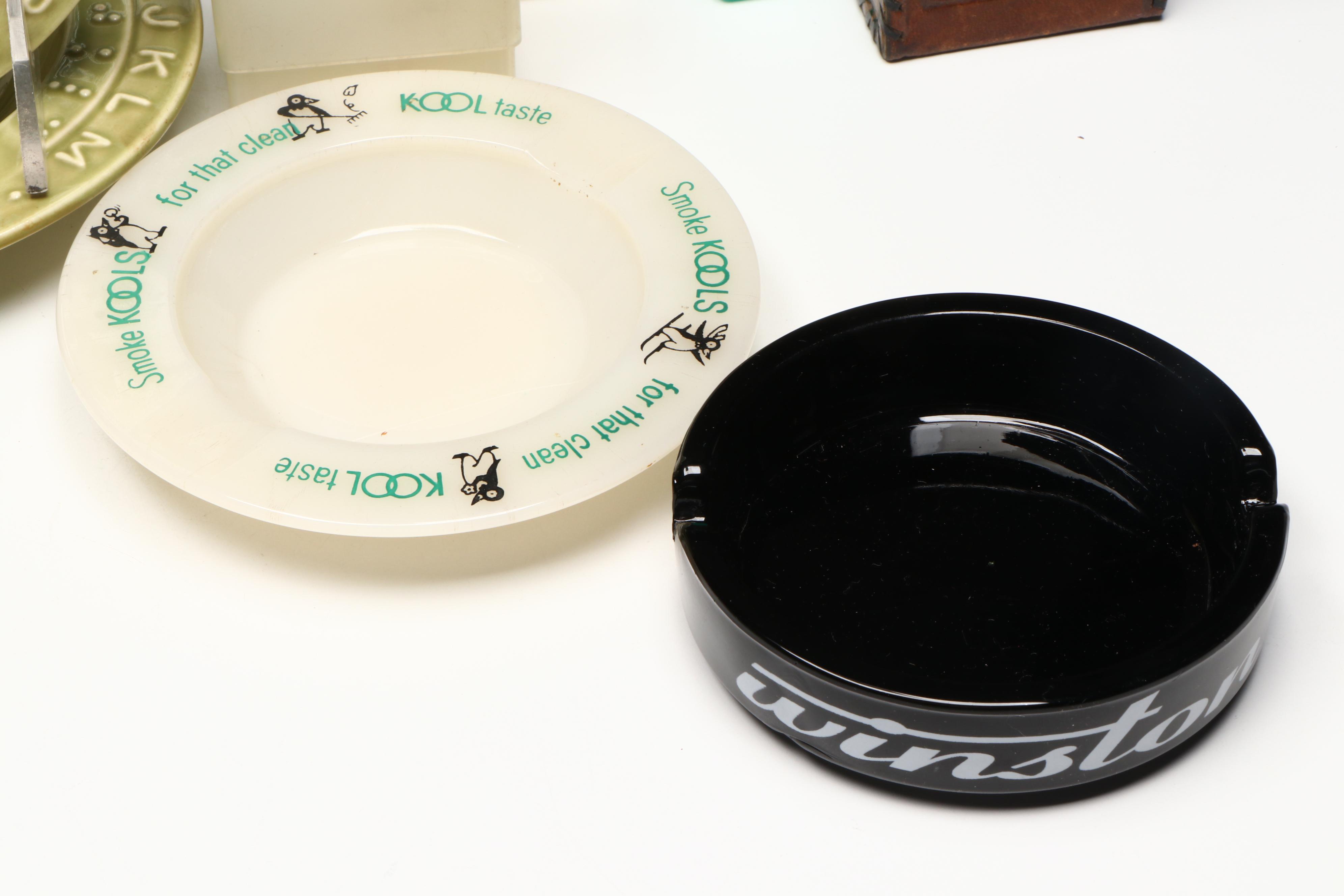 Souvenir Ashtrays with Zippo Lighter, Tobacco Tins and Cigarette Cases