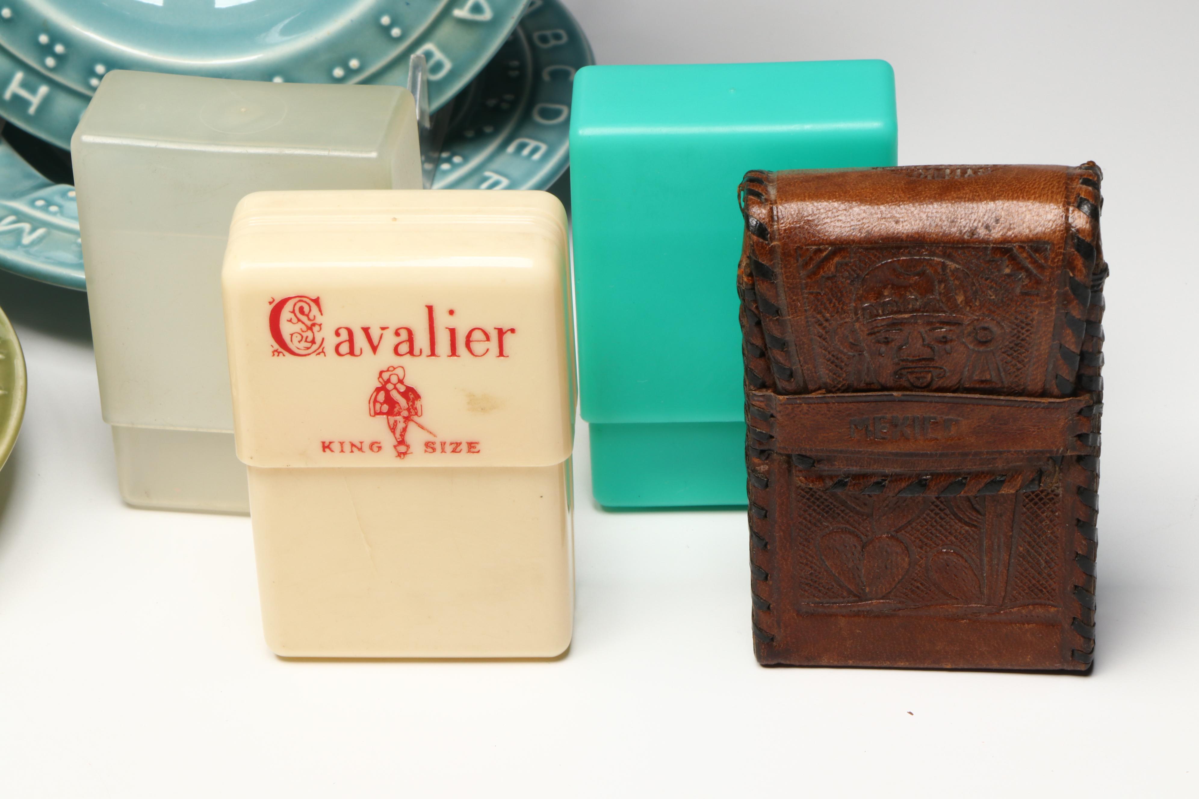 Souvenir Ashtrays with Zippo Lighter, Tobacco Tins and Cigarette Cases