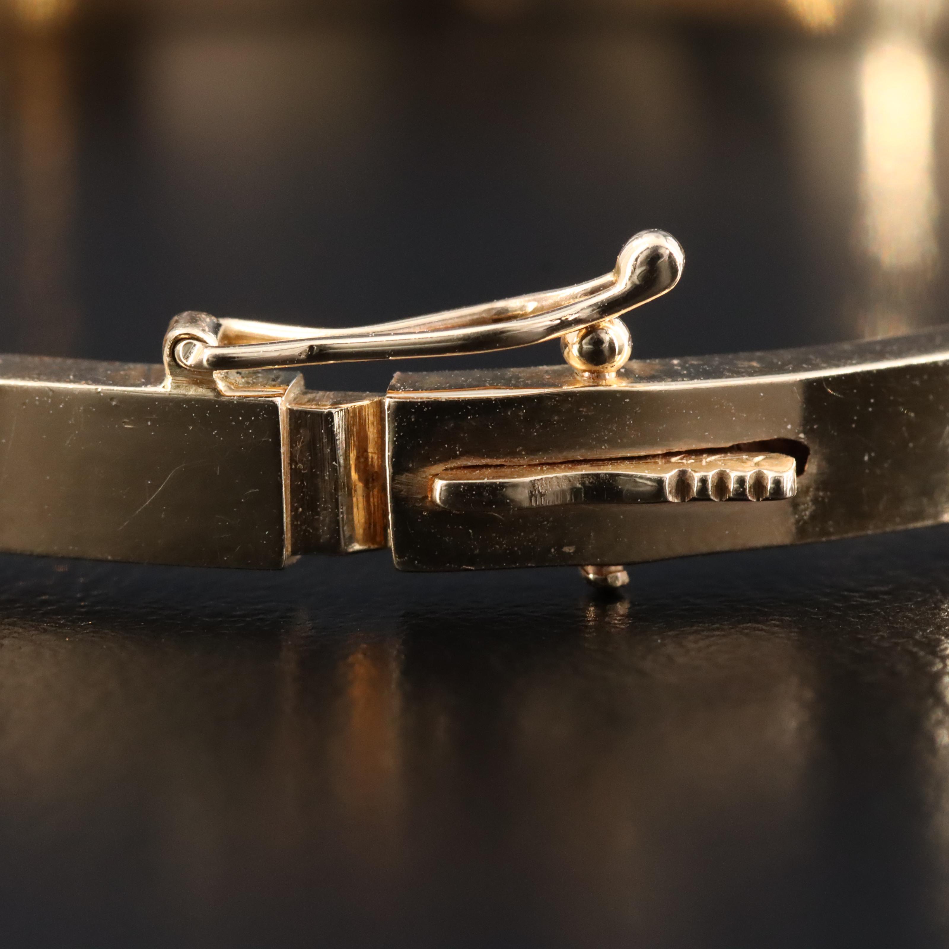 14K 1.05 CTW Diamond Hinged Bangle Bracelet