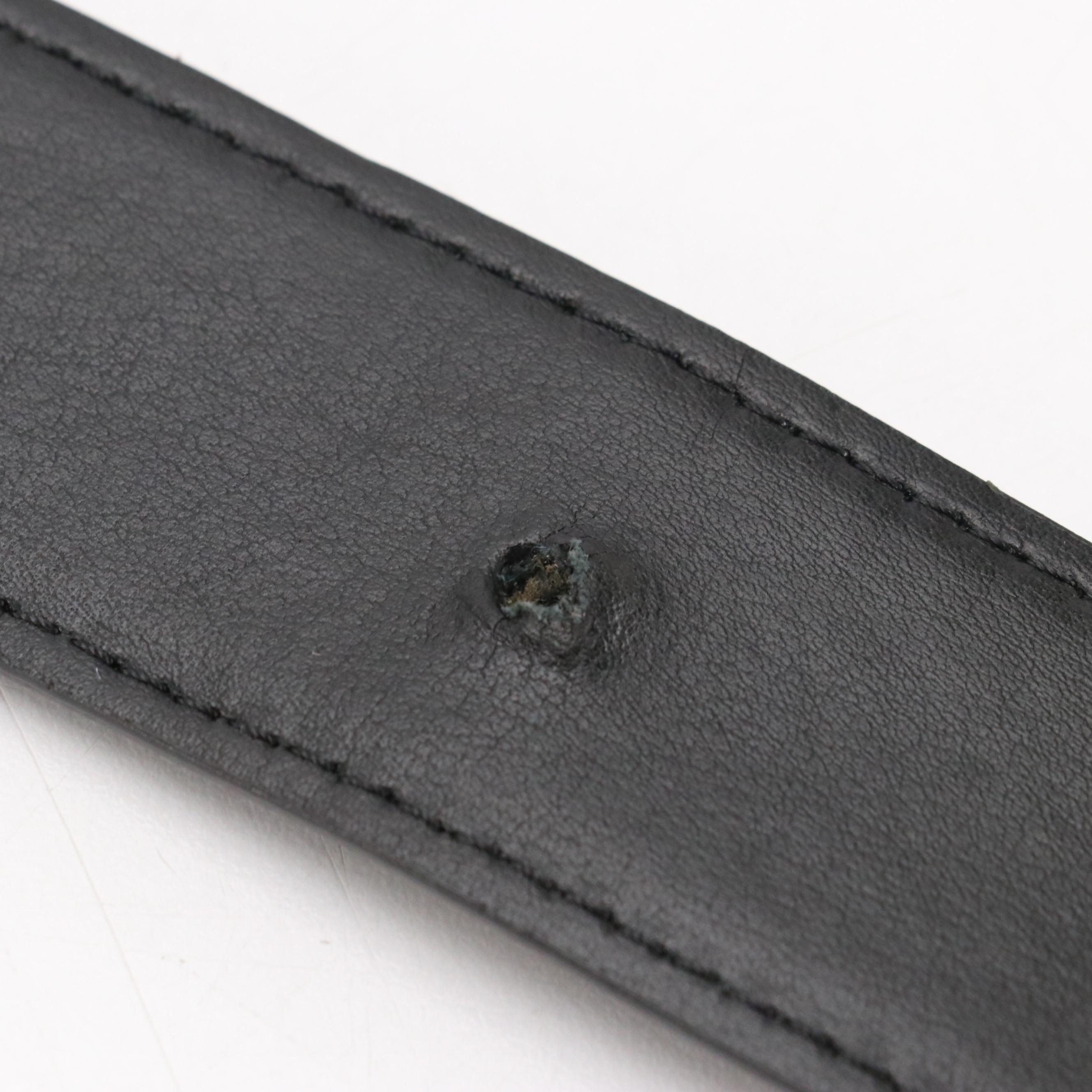 Men's Amiri "MA" Belt in Black Calfskin Leather