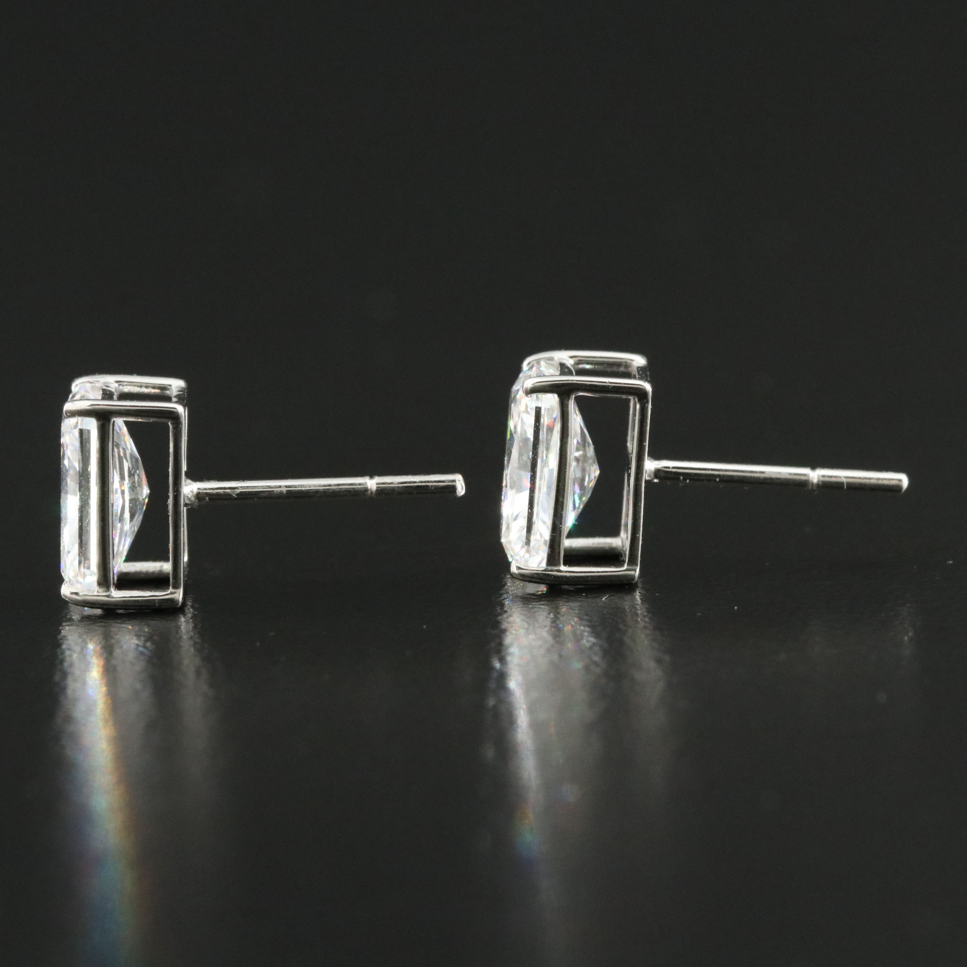 Platinum 3.34 CTW Lab Grown Diamond Stud Earrings with IGI Reports