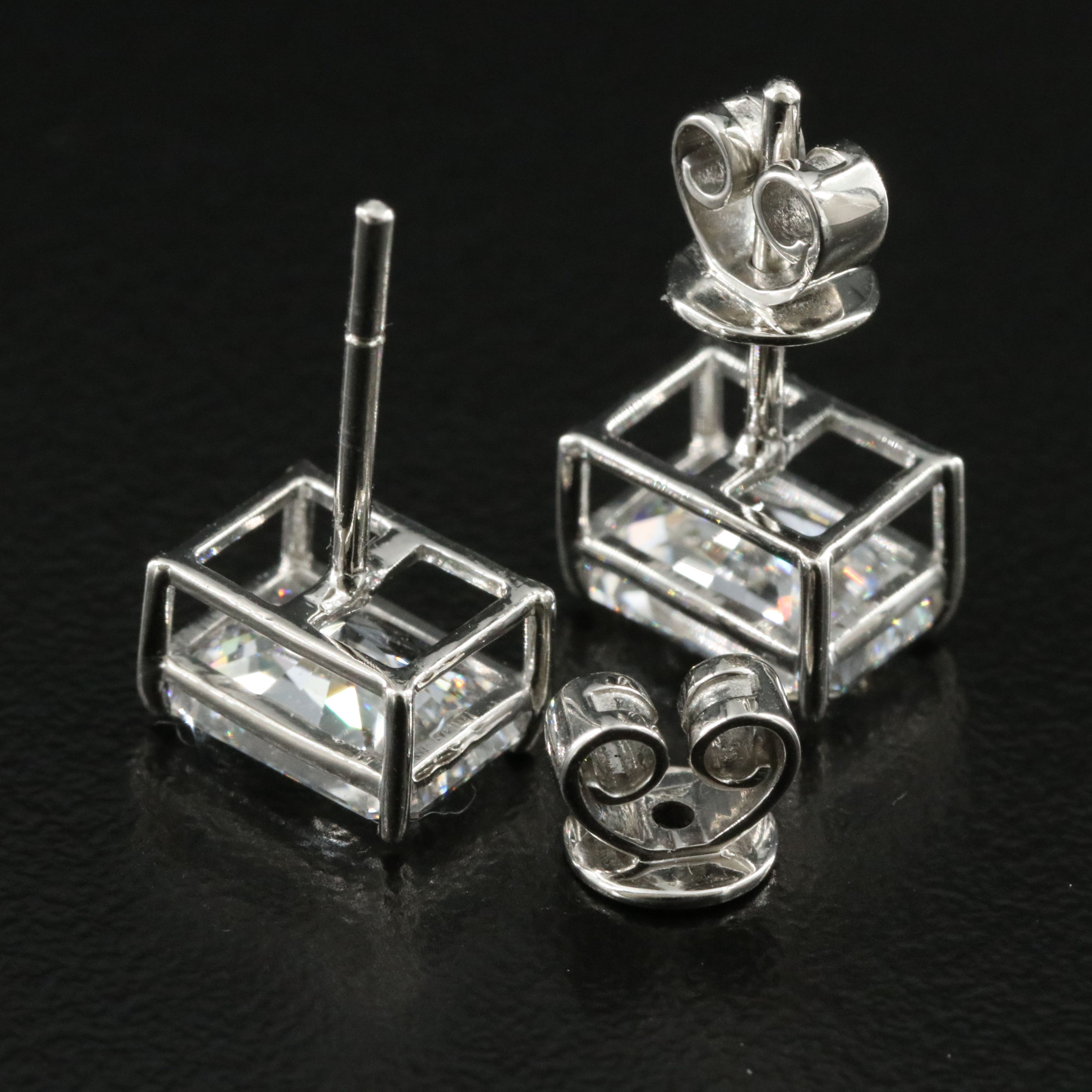 Platinum 3.34 CTW Lab Grown Diamond Stud Earrings with IGI Reports