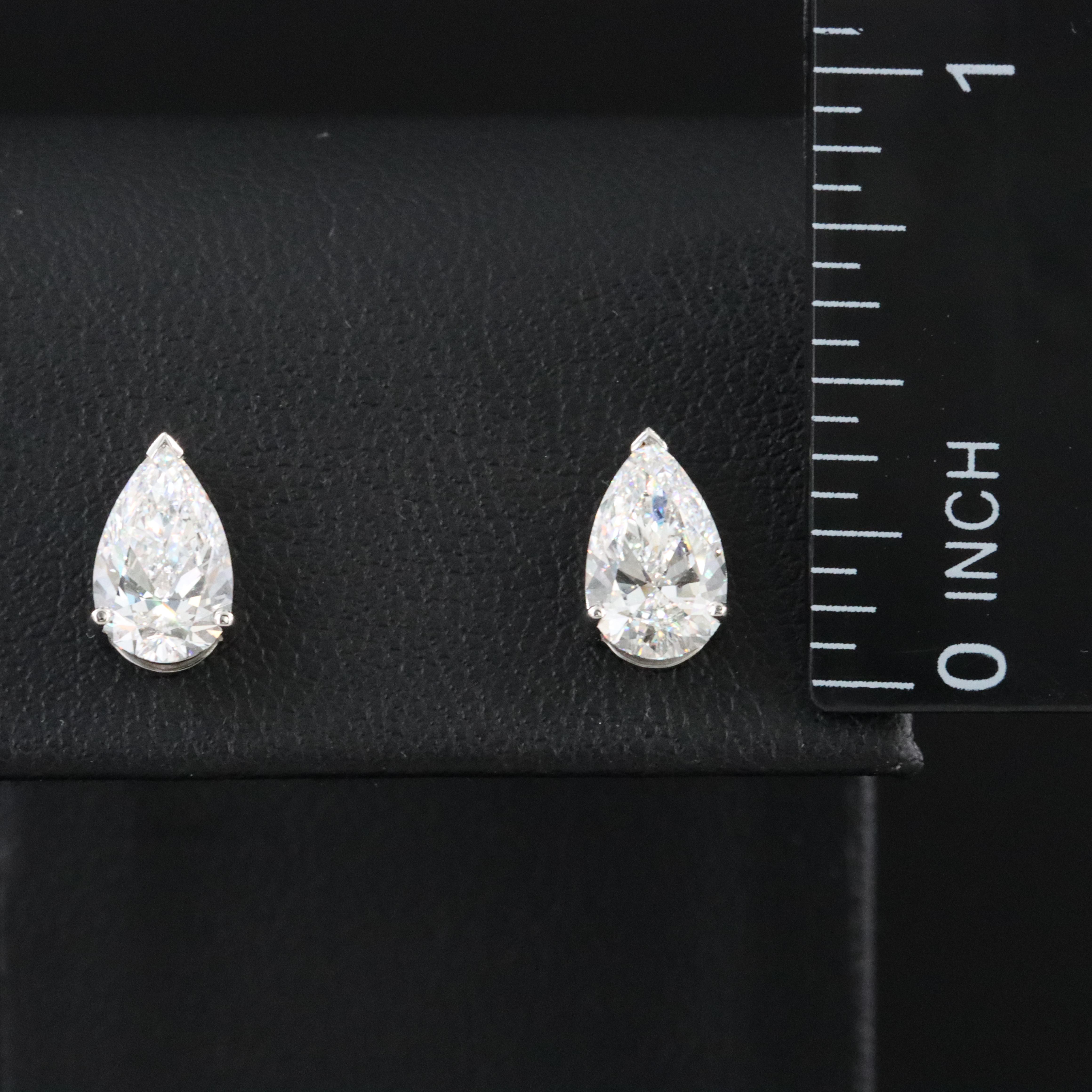 Platinum 2.02 CTW Lab Grown Diamond Stud Earrings with IGI Report