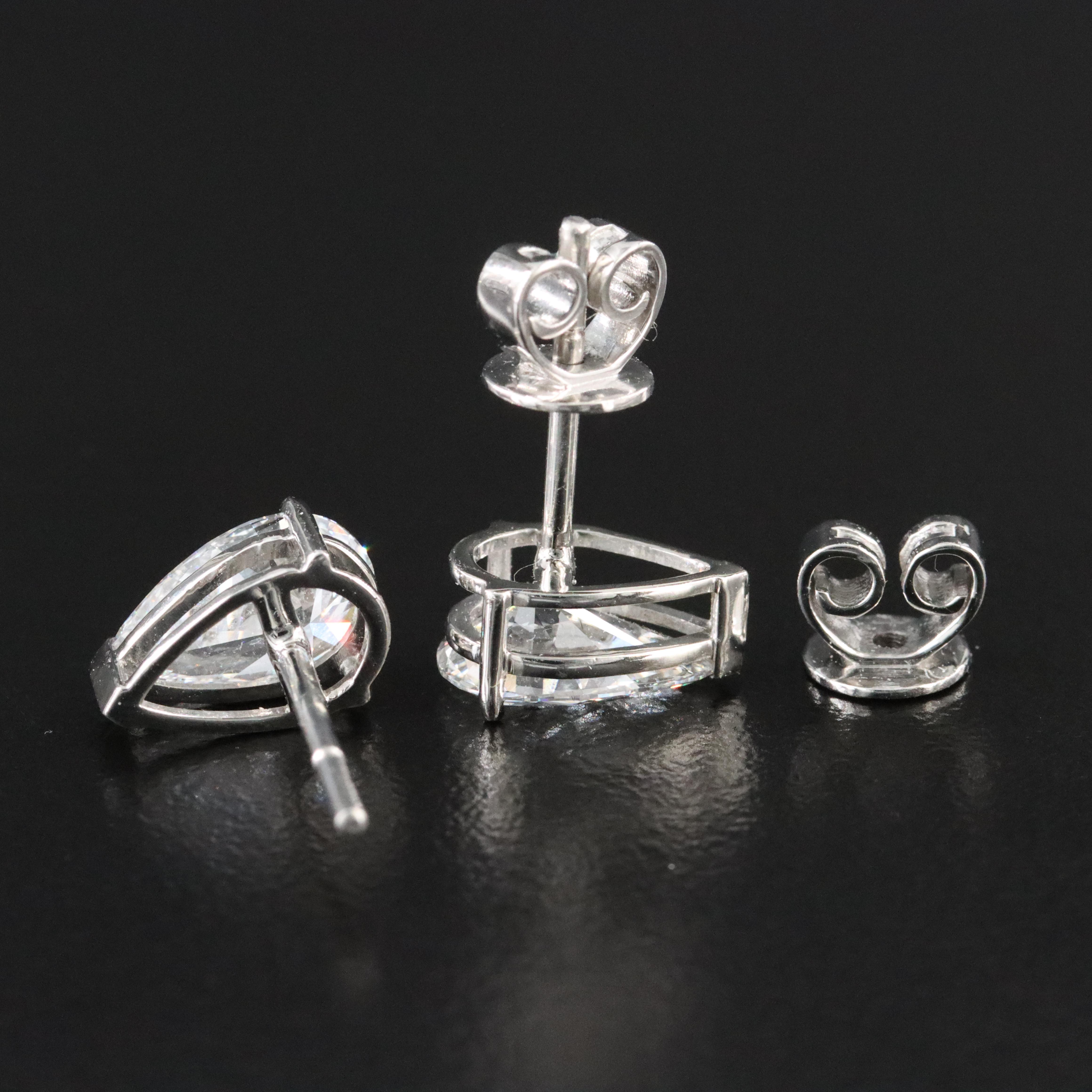 Platinum 2.02 CTW Lab Grown Diamond Stud Earrings with IGI Report