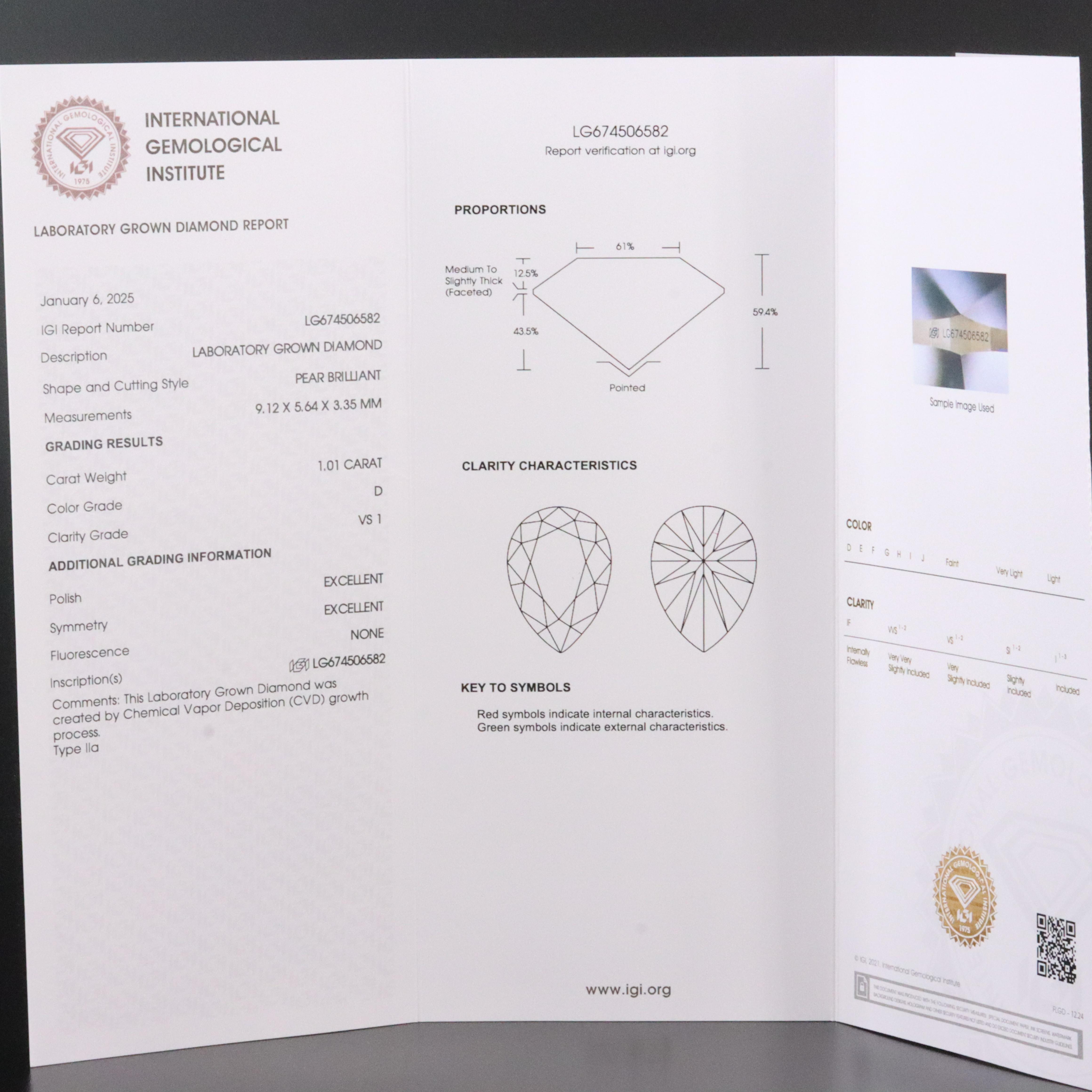 Platinum 2.02 CTW Lab Grown Diamond Stud Earrings with IGI Report