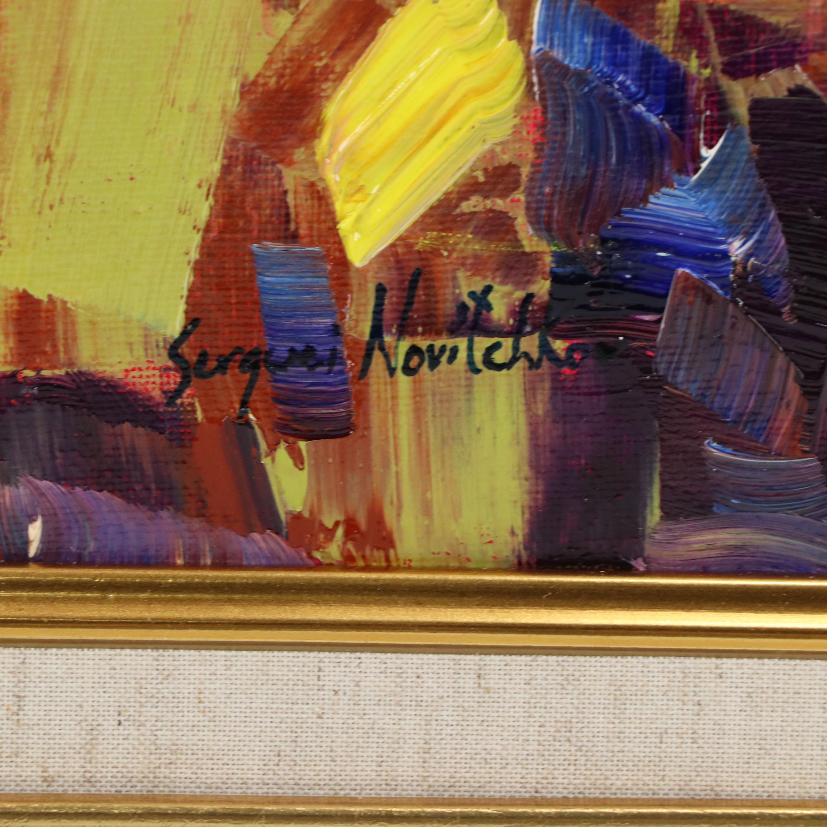 Serguei Novitchkov Abstract Oil Painting "Edges of Existence," 2025