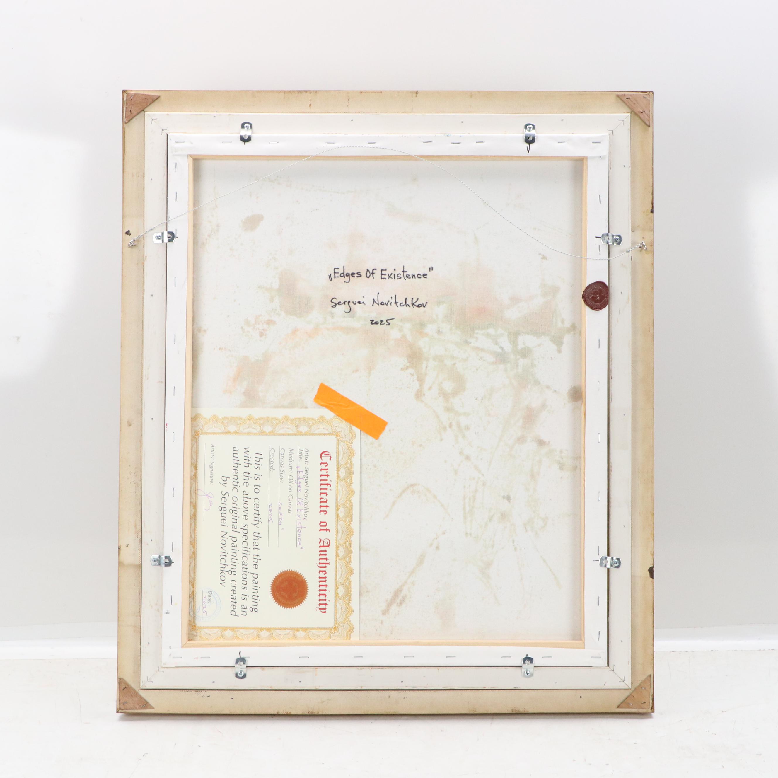 Serguei Novitchkov Abstract Oil Painting "Edges of Existence," 2025