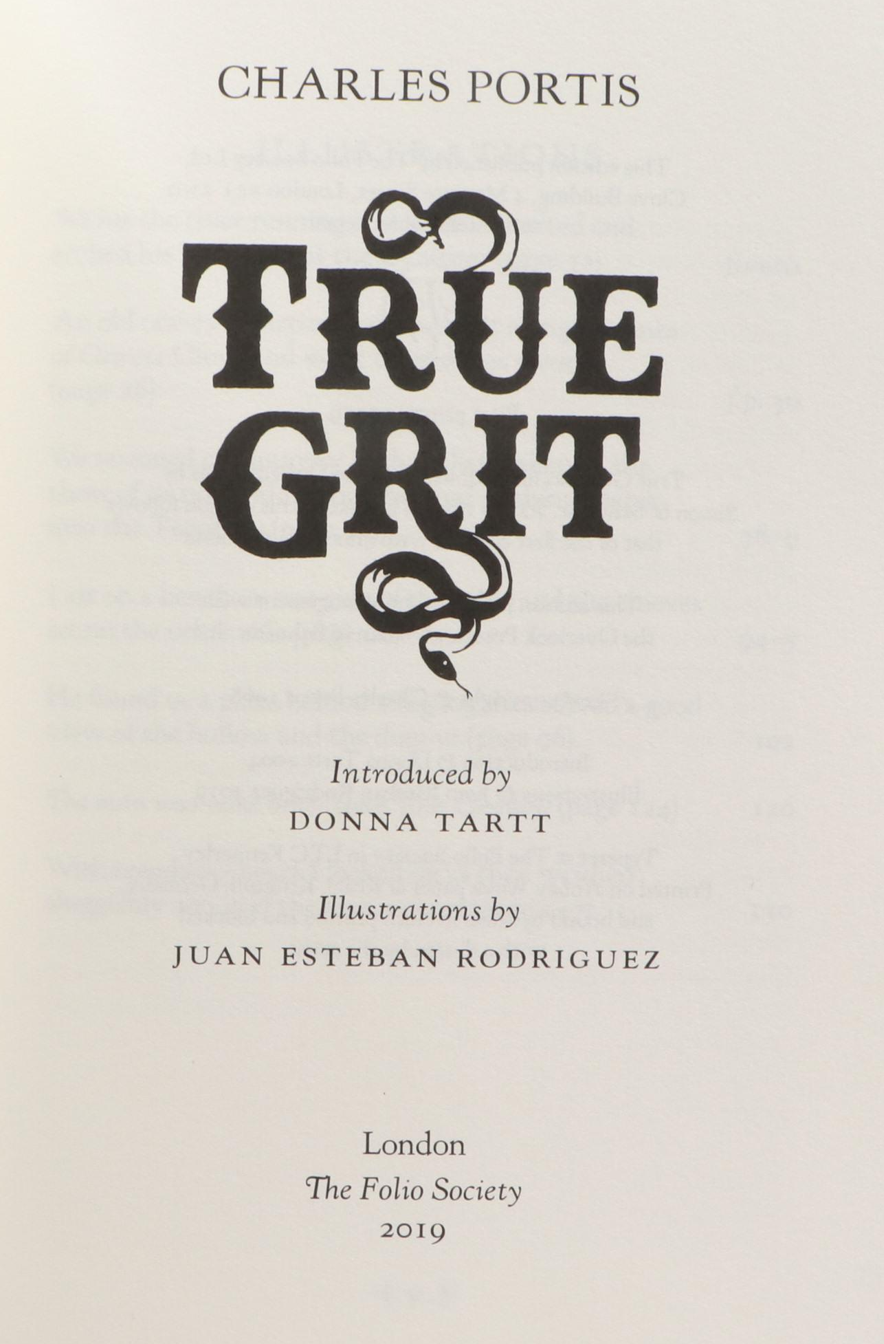 Folio Society "True Grit" by Charles Portis, 2019