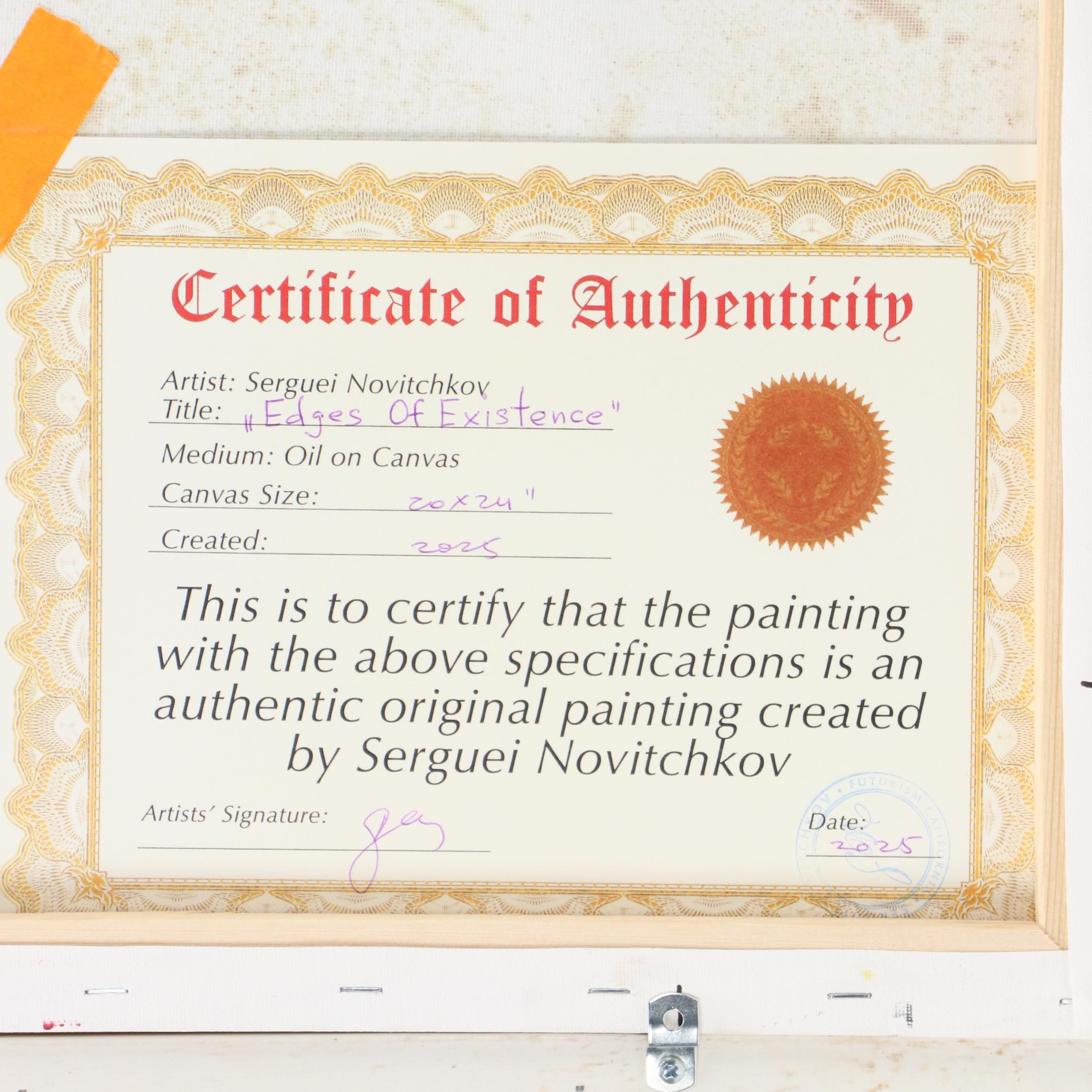 Serguei Novitchkov Abstract Oil Painting "Edges of Existence," 2025