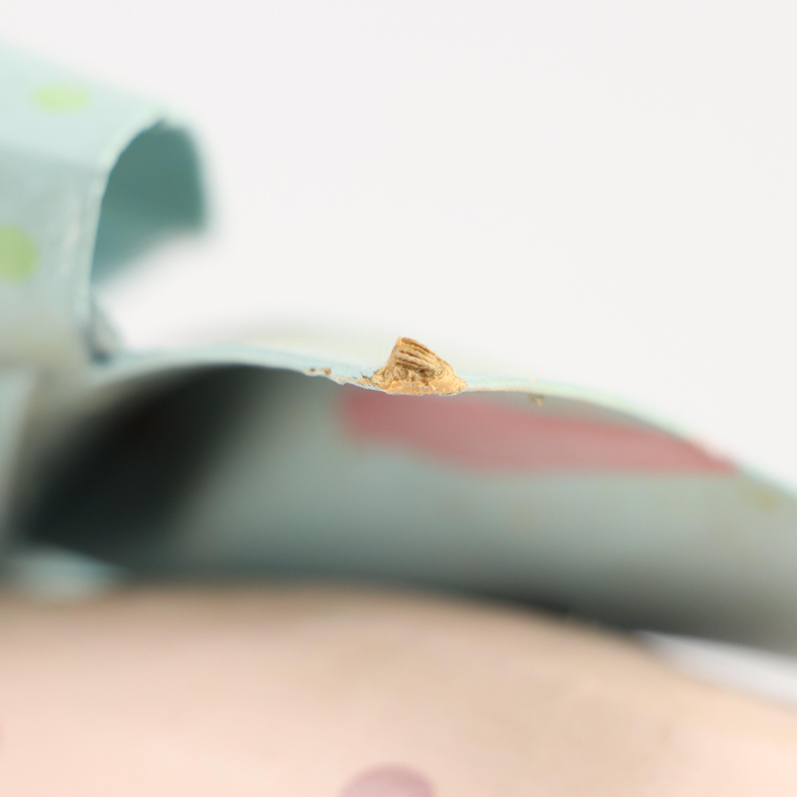 Hand Painted Papier-Mâché Easter Bunny Figurines with Egg Nest Baskets