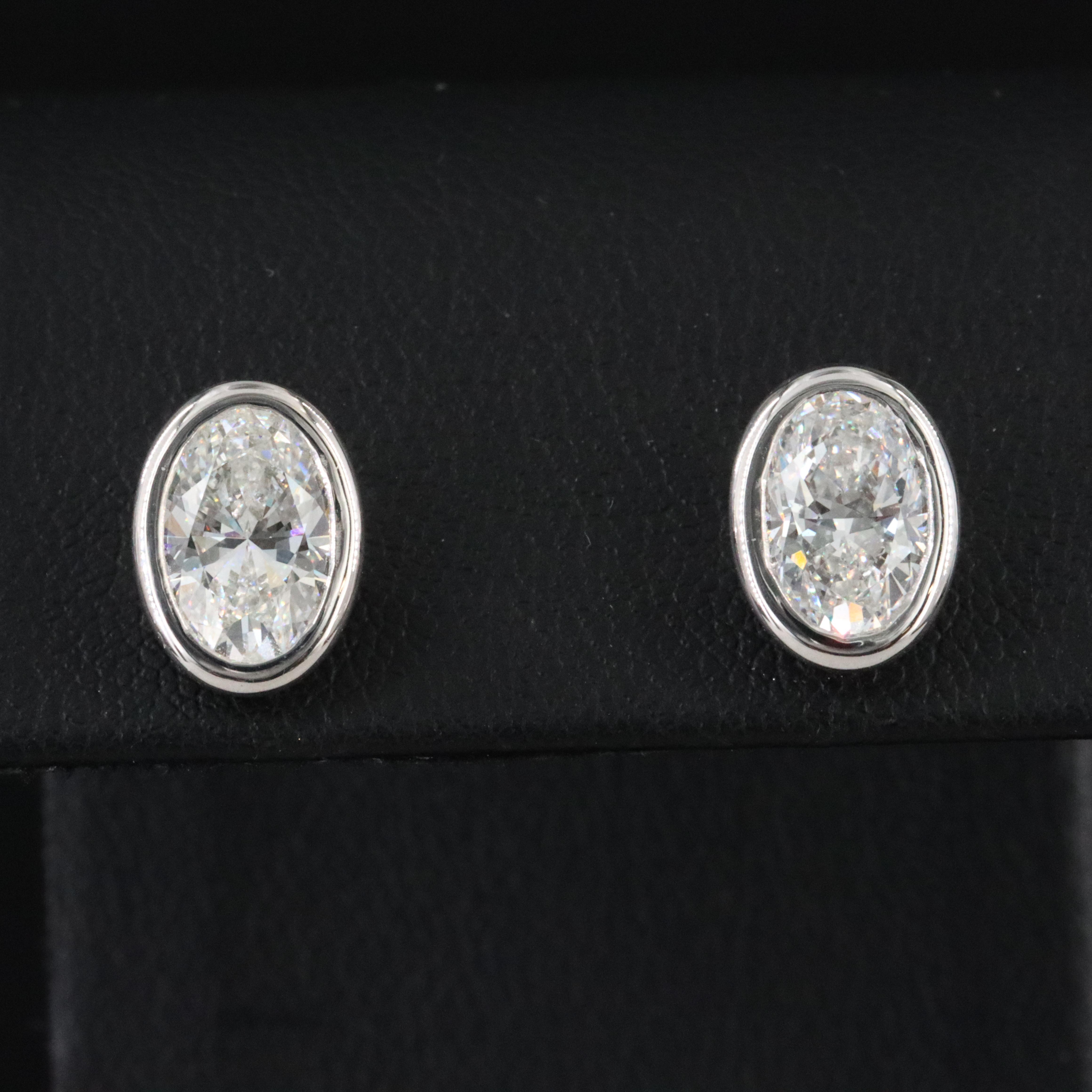 14K 2.61 CTW Lab Grown Diamond Stud Earrings with IGI Reports