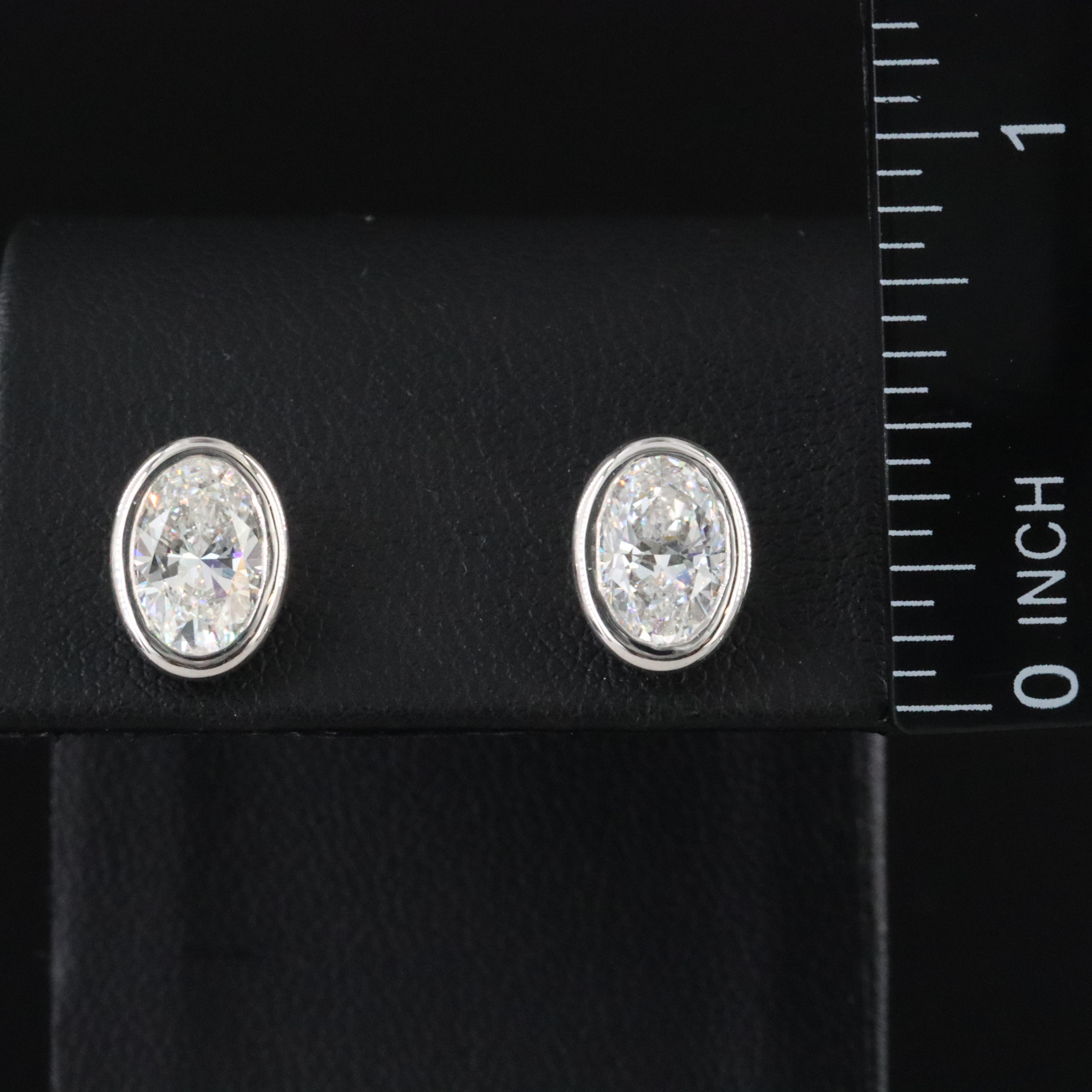 14K 2.61 CTW Lab Grown Diamond Stud Earrings with IGI Reports