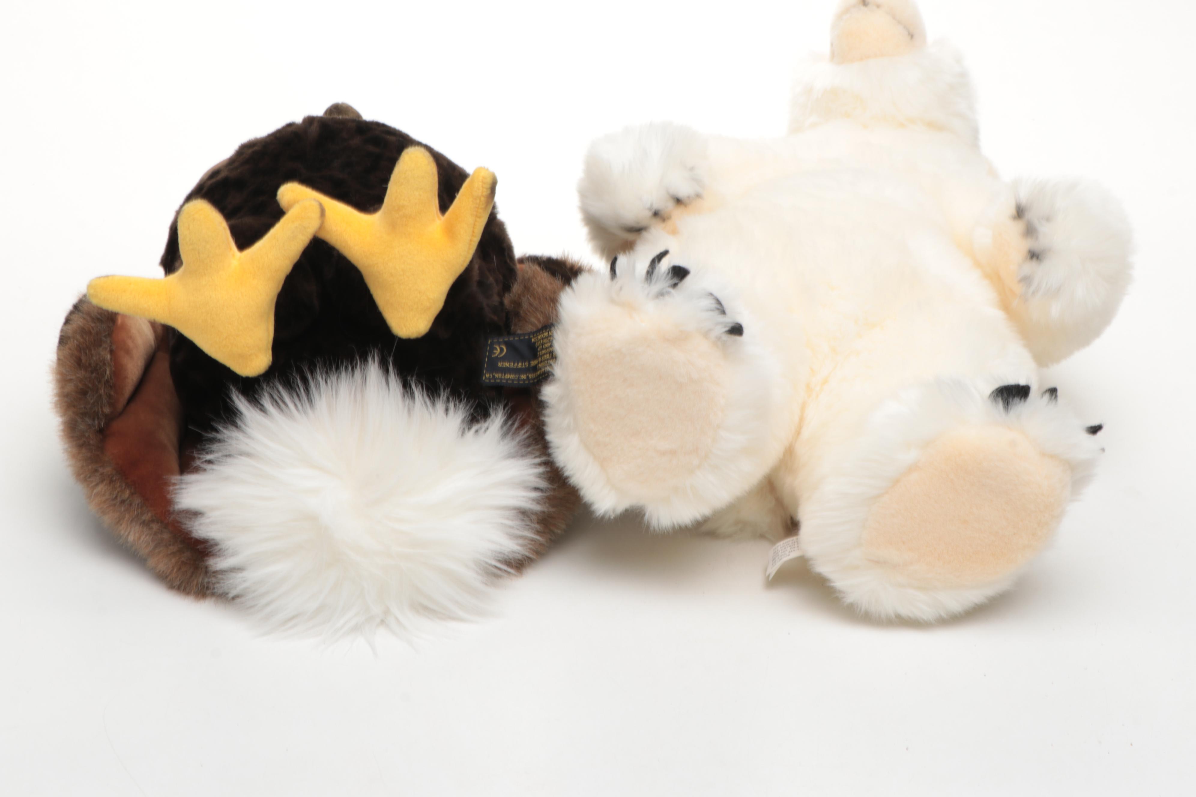 Classic Aurora Bald Eagle with Other Polar Bear and Seal Stuffed Toys