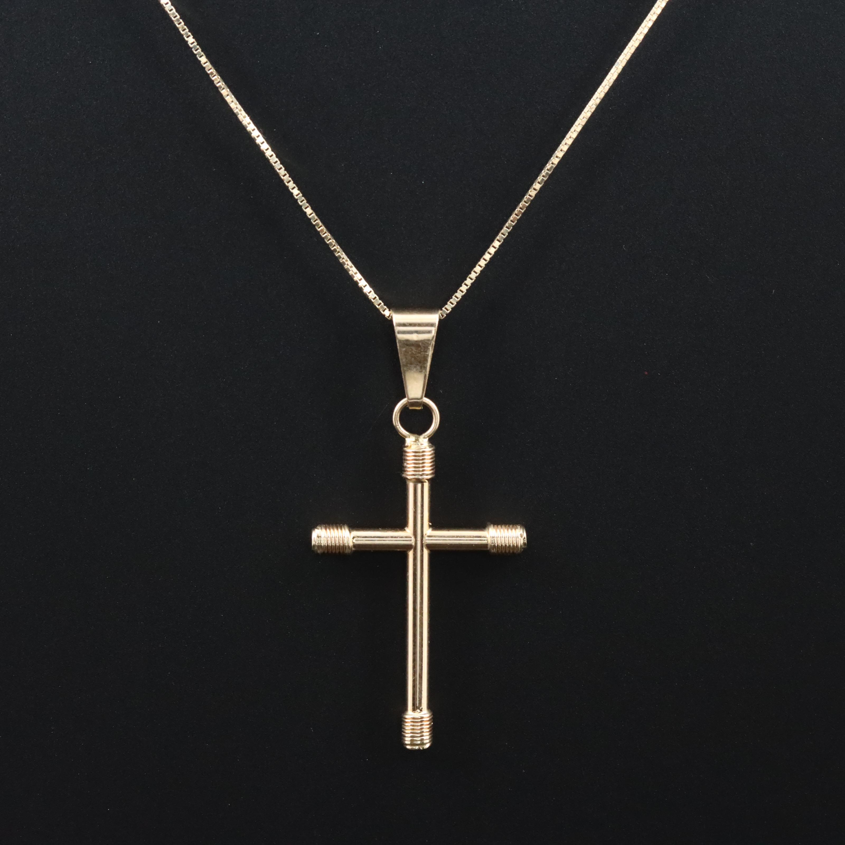 14K Cross Pendant Necklace