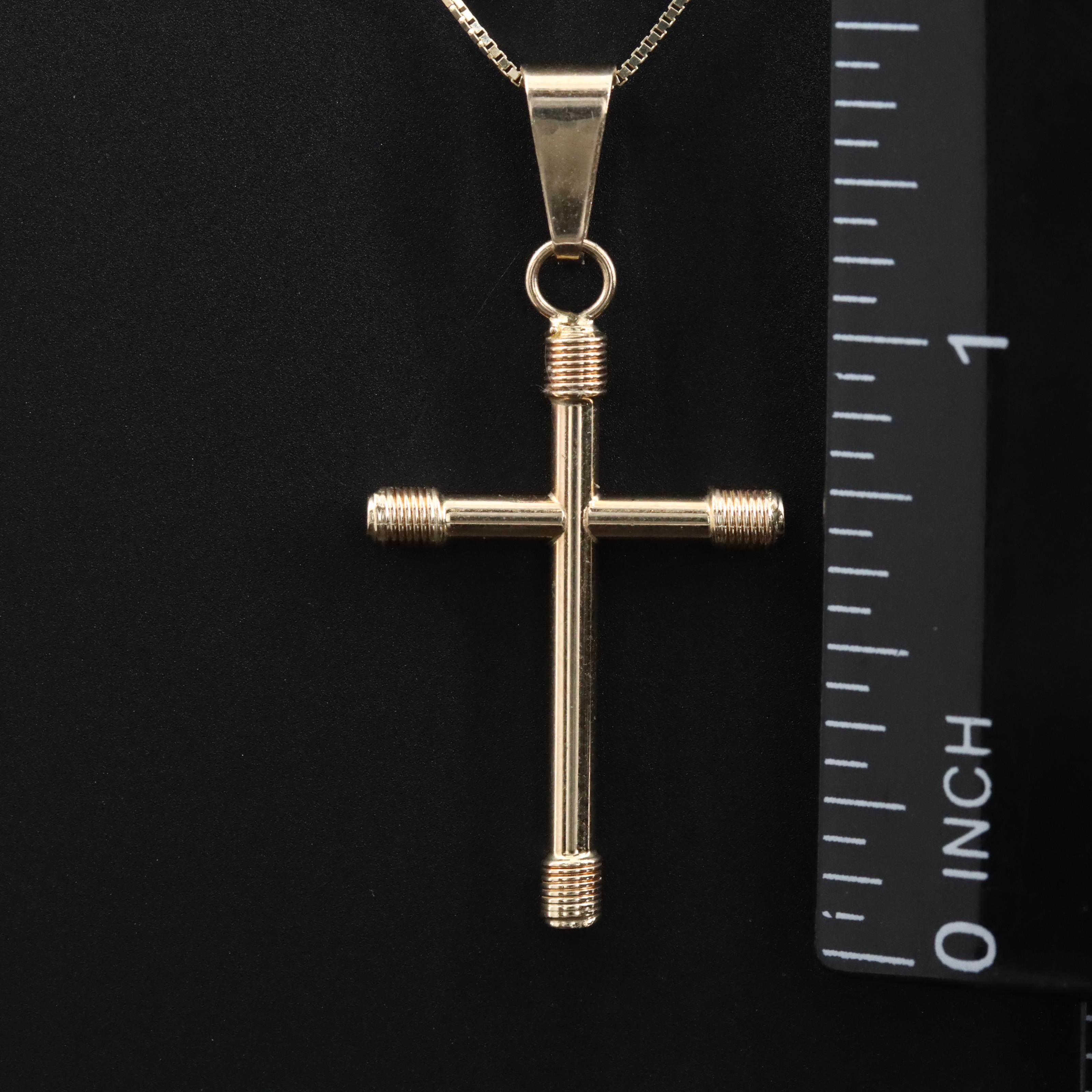 14K Cross Pendant Necklace