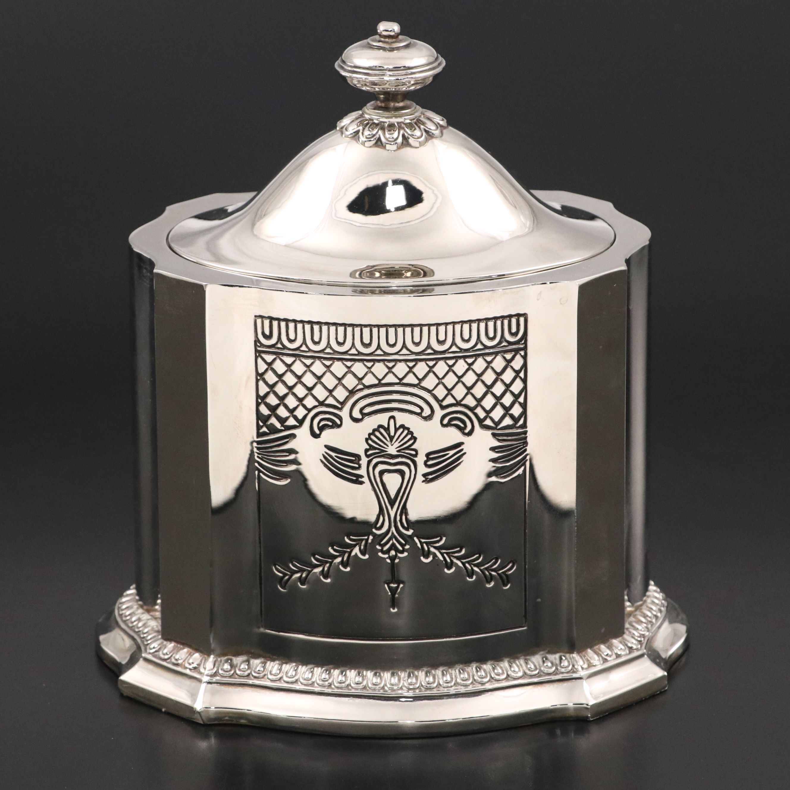 Godinger Silver Plate Tea Caddy with Candle Holder and Picture Frame