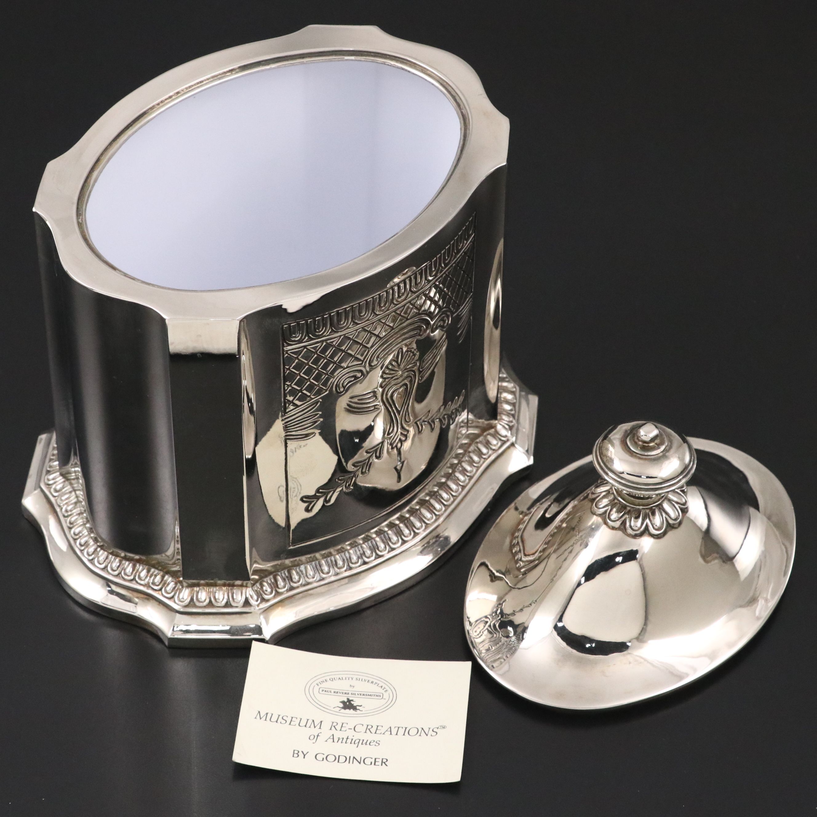 Godinger Silver Plate Tea Caddy with Candle Holder and Picture Frame
