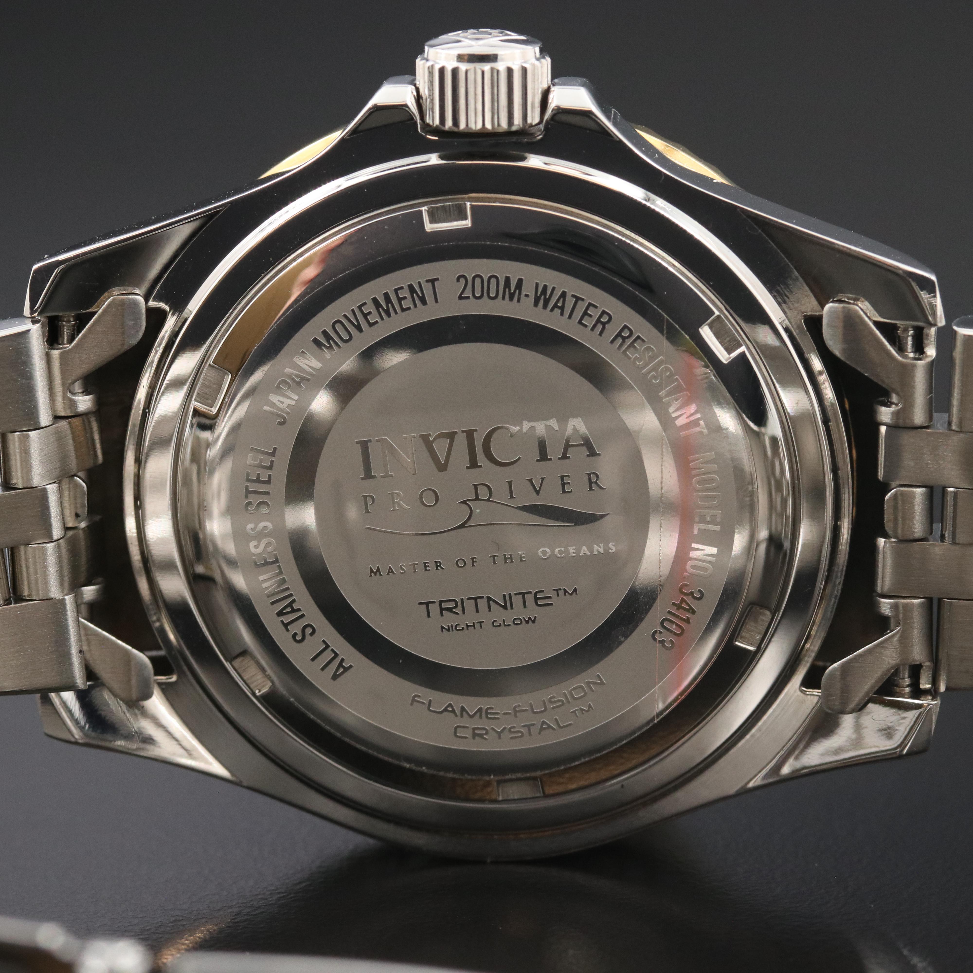 Invicta Pro Diver 34103 Two-Tone 41mm Steel Quartz Watch