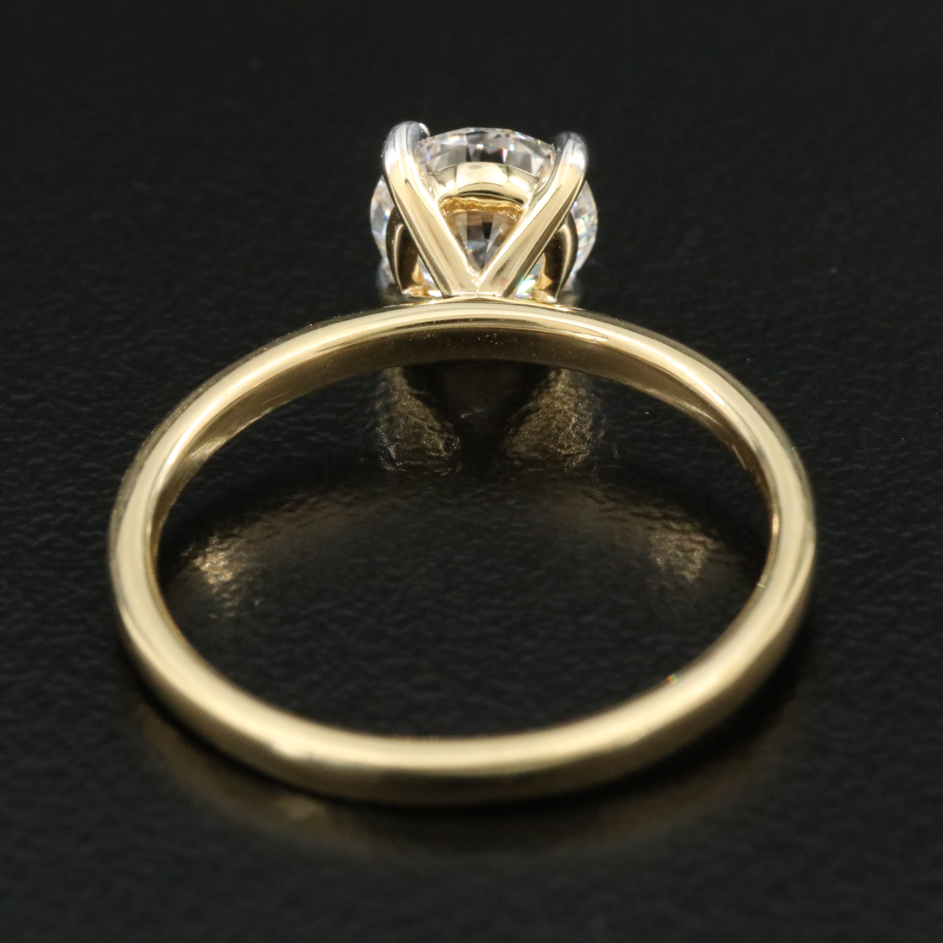 14K 1.01 CT Lab Grown Diamond Solitaire Ring with IGI Report