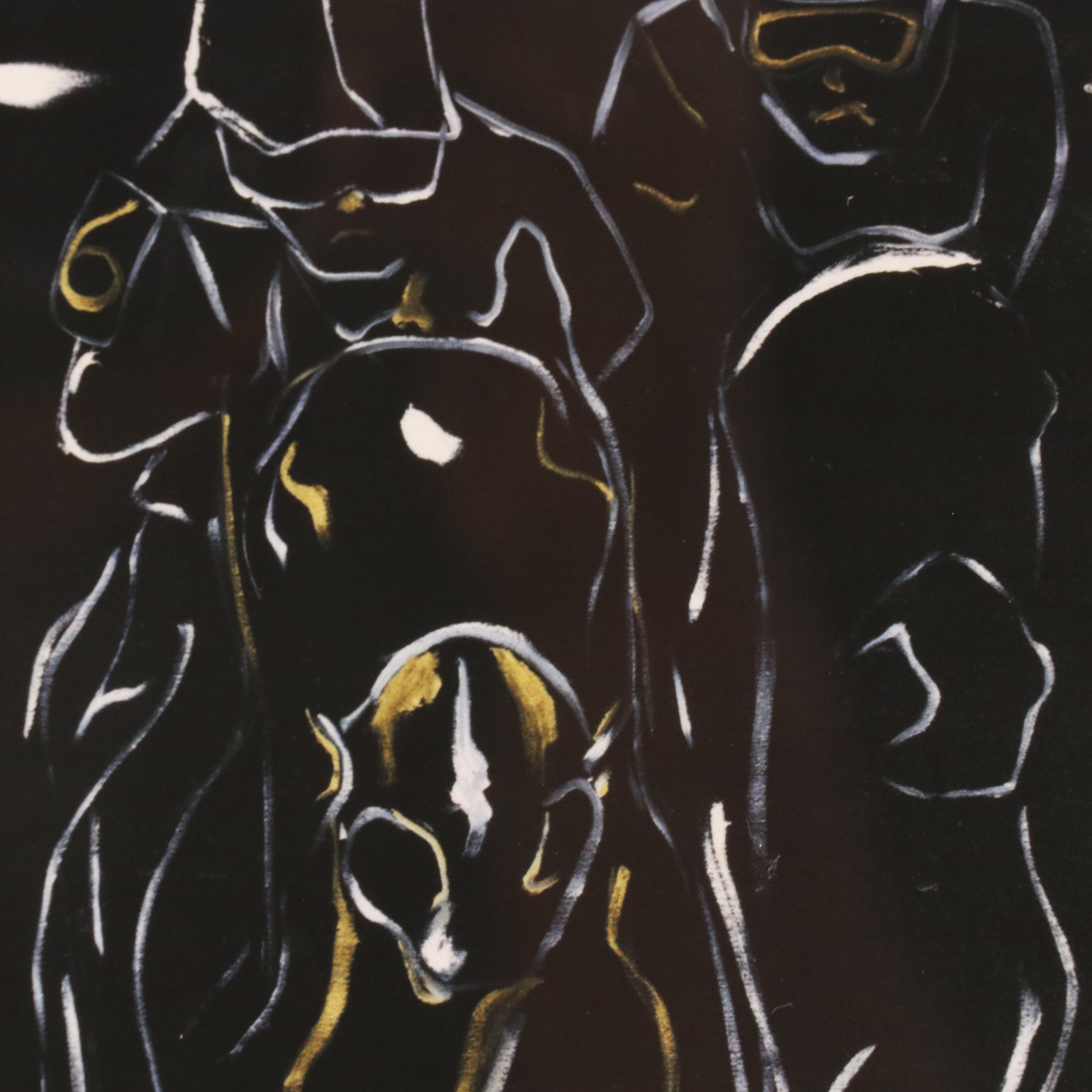 After Clinton Sims Expressionist Style Thoroughbred Racing Giclées, 2012