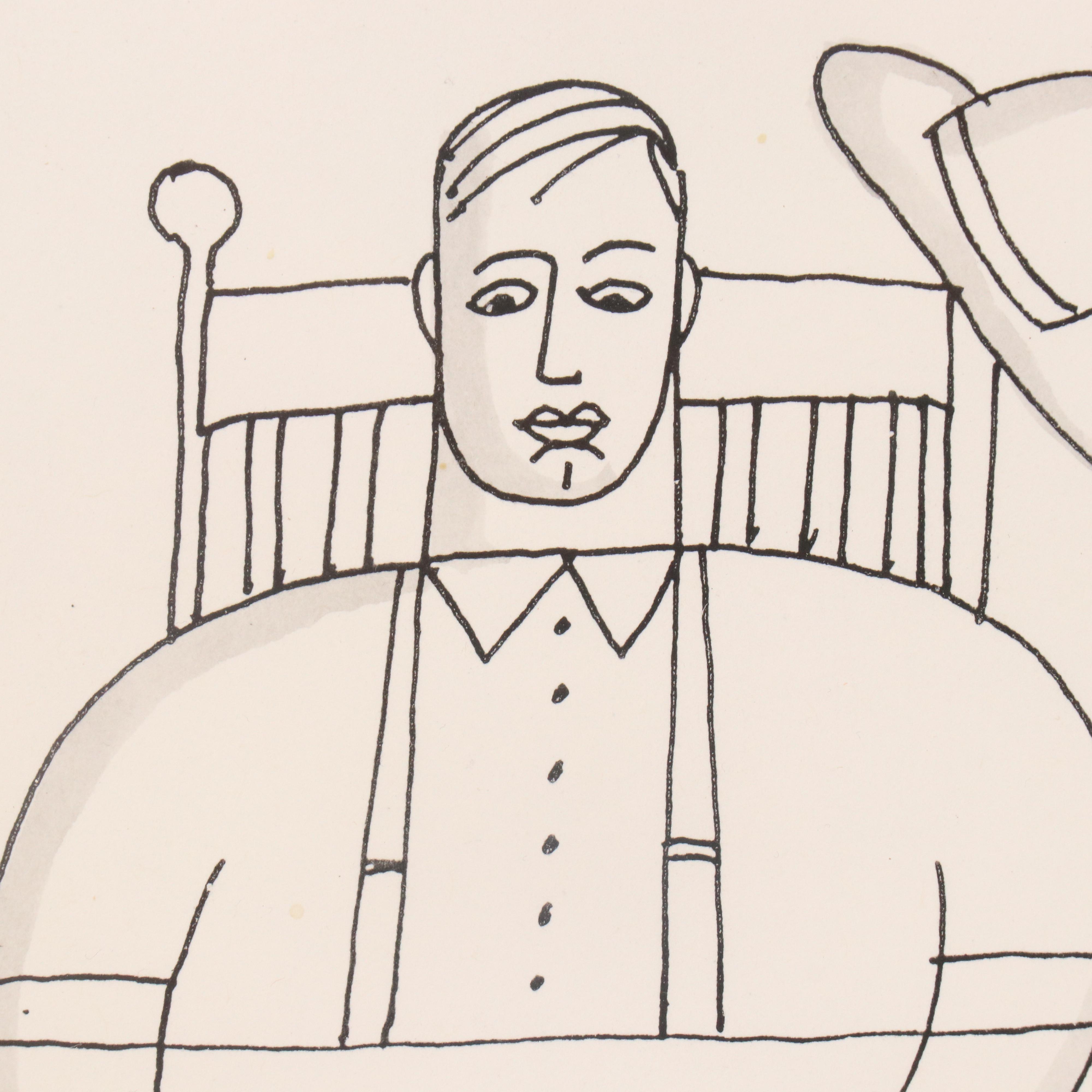 John Kuchera Hand-Shaded Engraving "Letterwriter," 21st Century