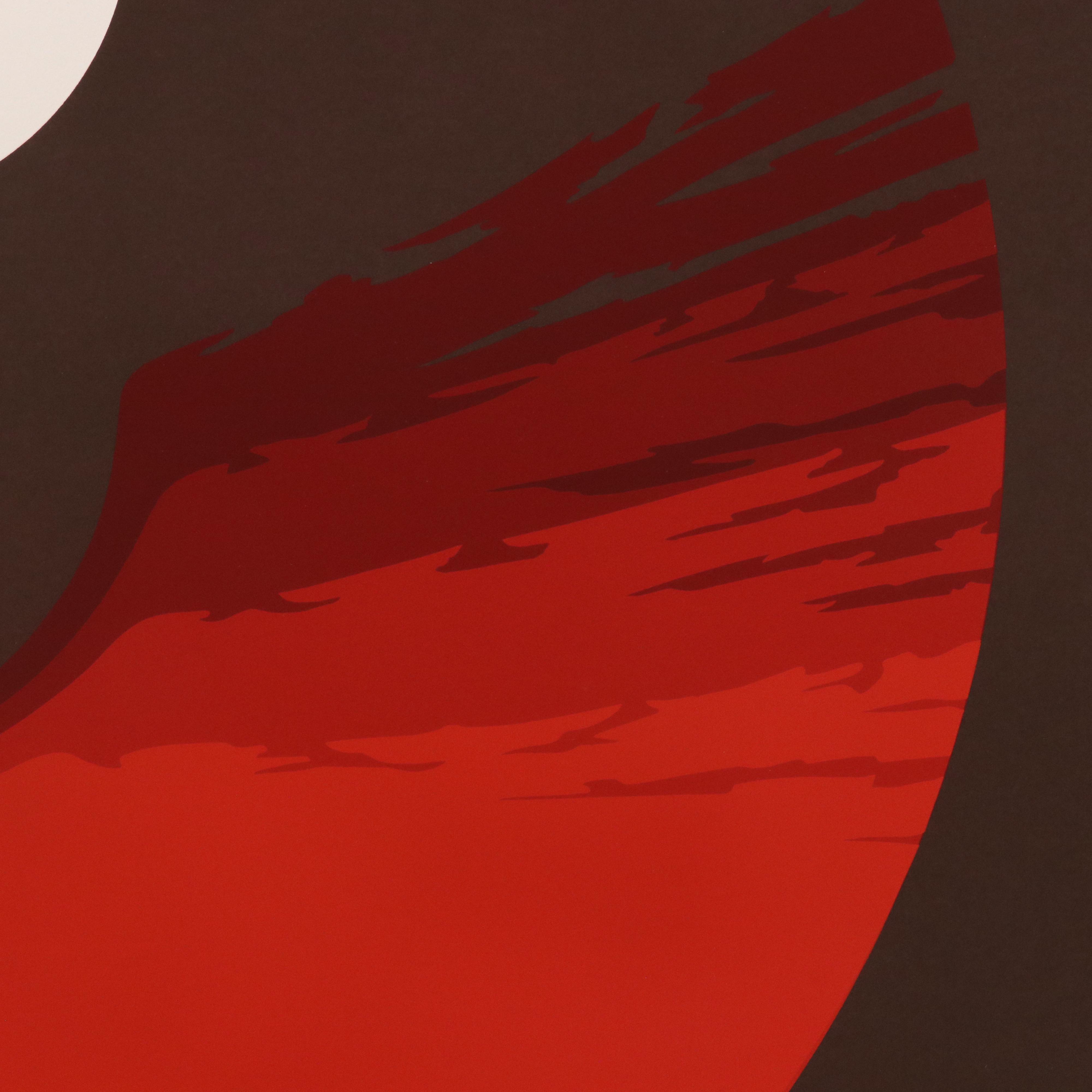 Thomas W. Benton Serigraph "Evolution Series – Red," 1981