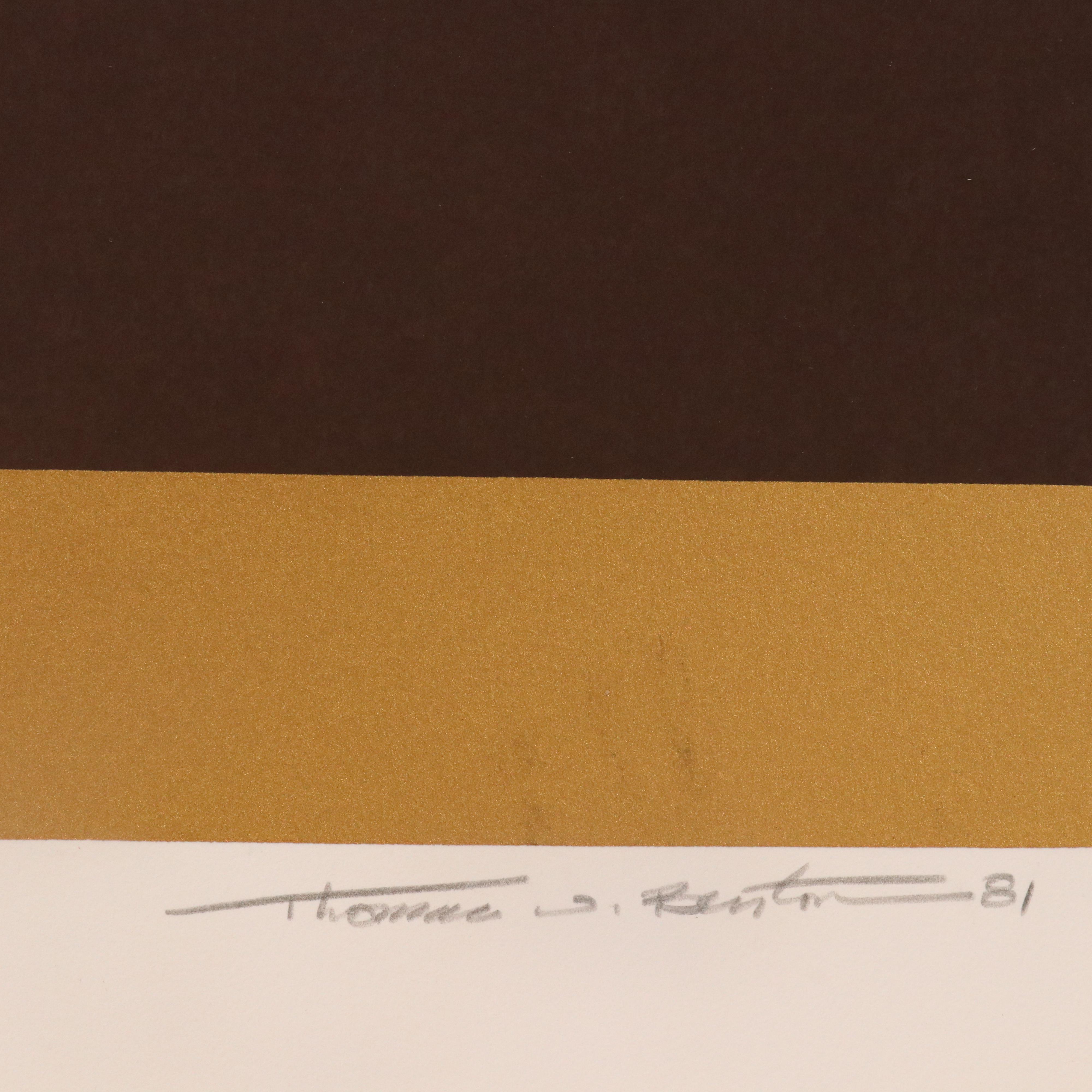 Thomas W. Benton Serigraph "Evolution Series – Red," 1981