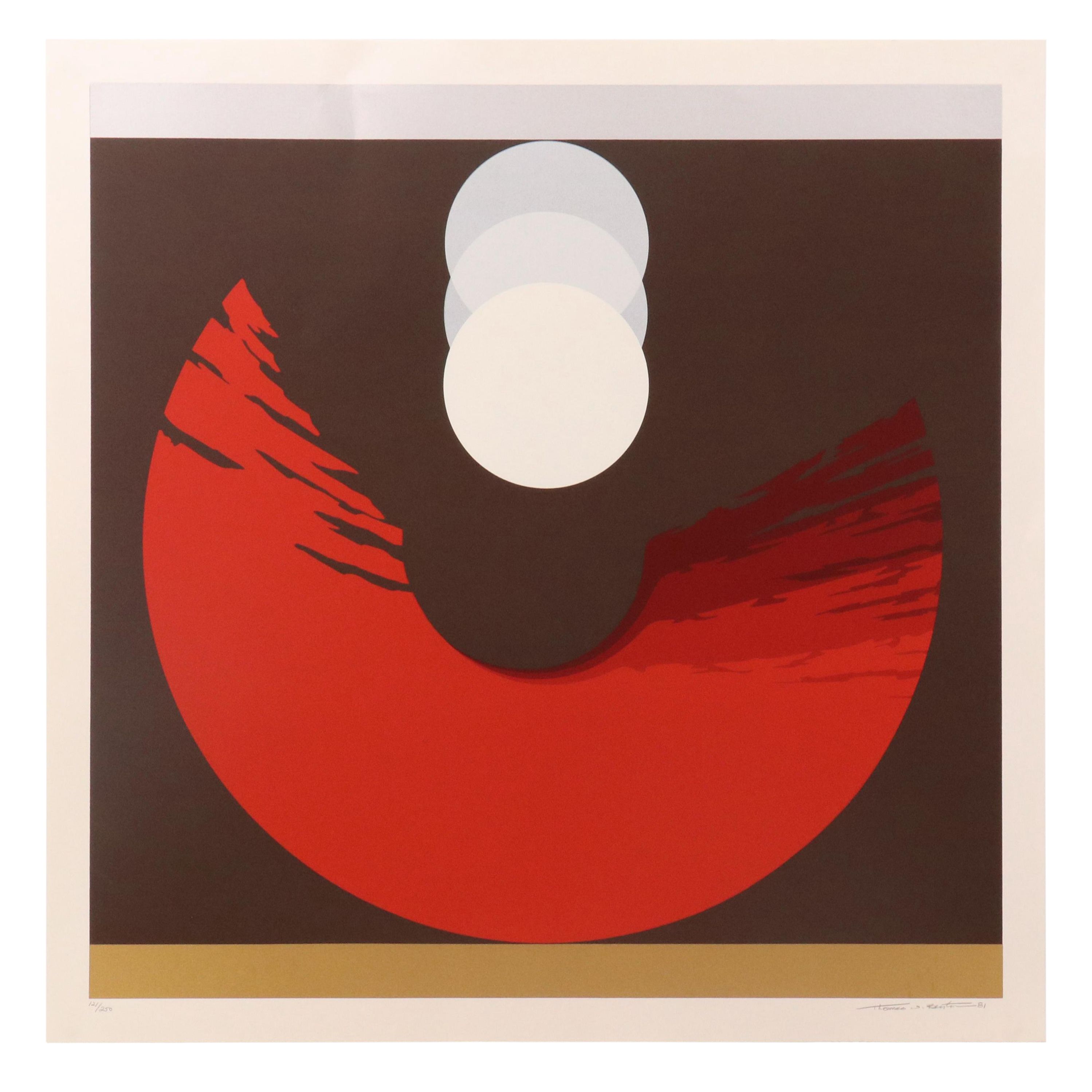 Thomas W. Benton Serigraph "Evolution Series – Red," 1981