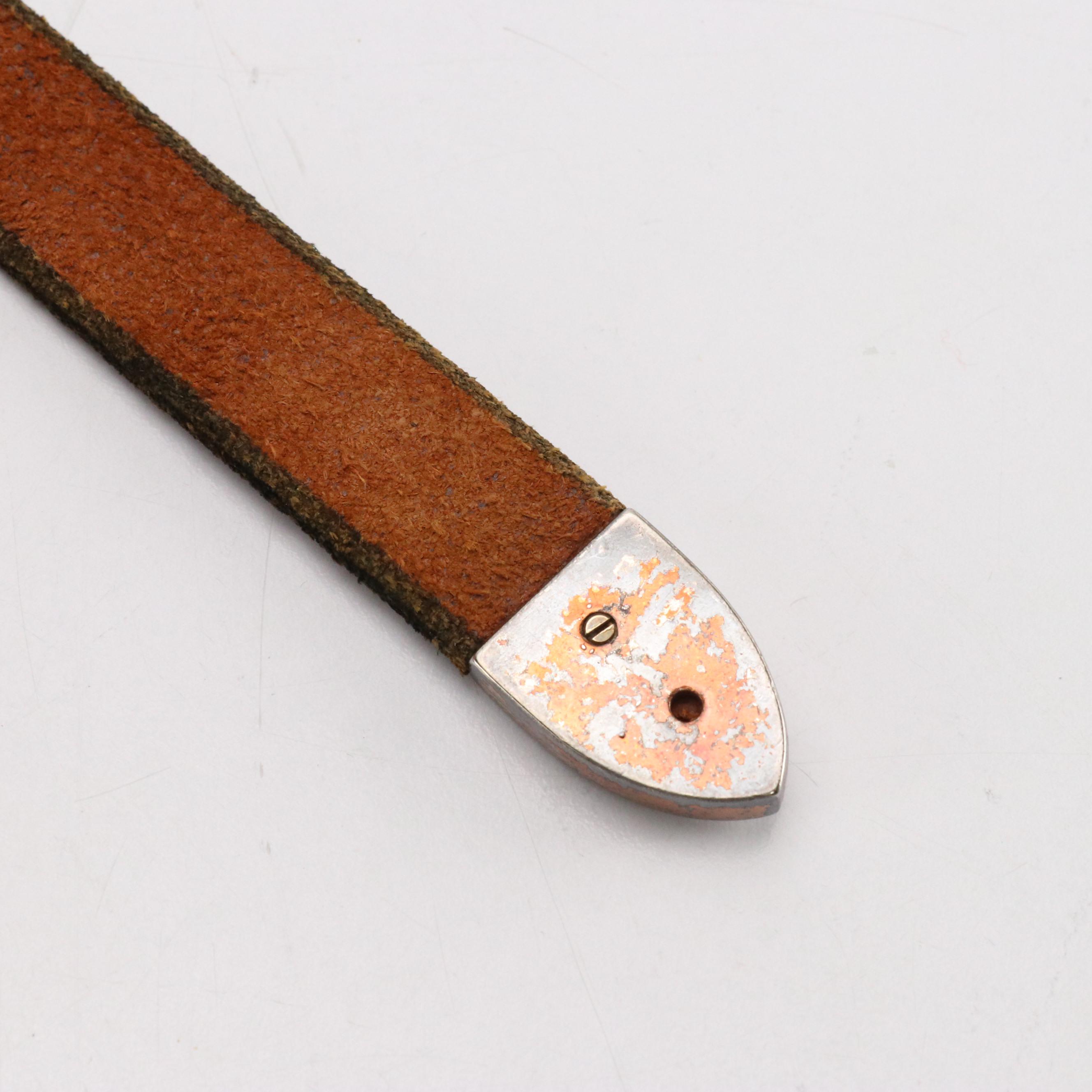 Southwestern Standing Liberty Quarter Beaded Leather Belt