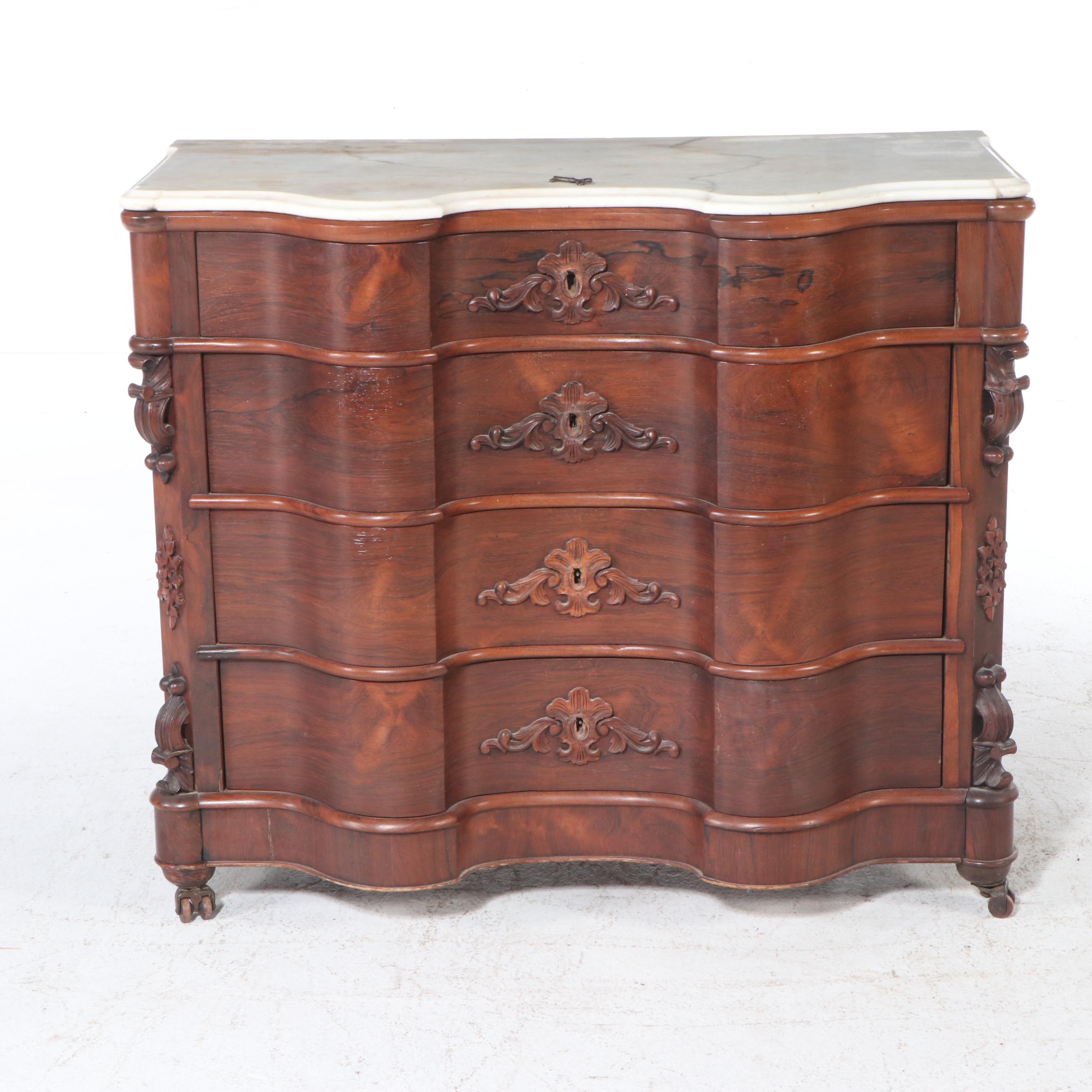Victorian Serpentine Front Mahogany Dresser
