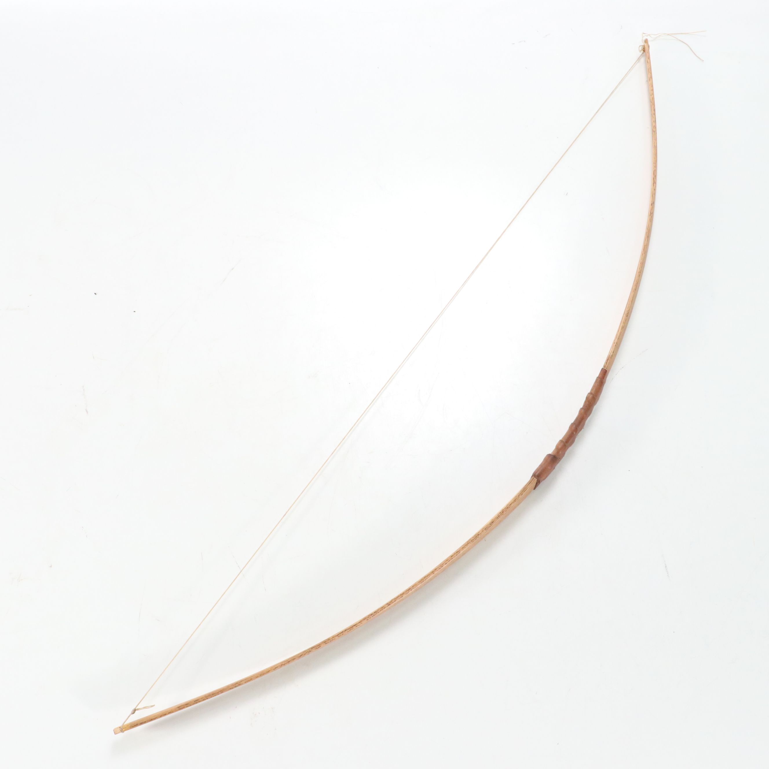 Native American Handmade Leather Quiver with Bow and Hand-Fletched Arrows