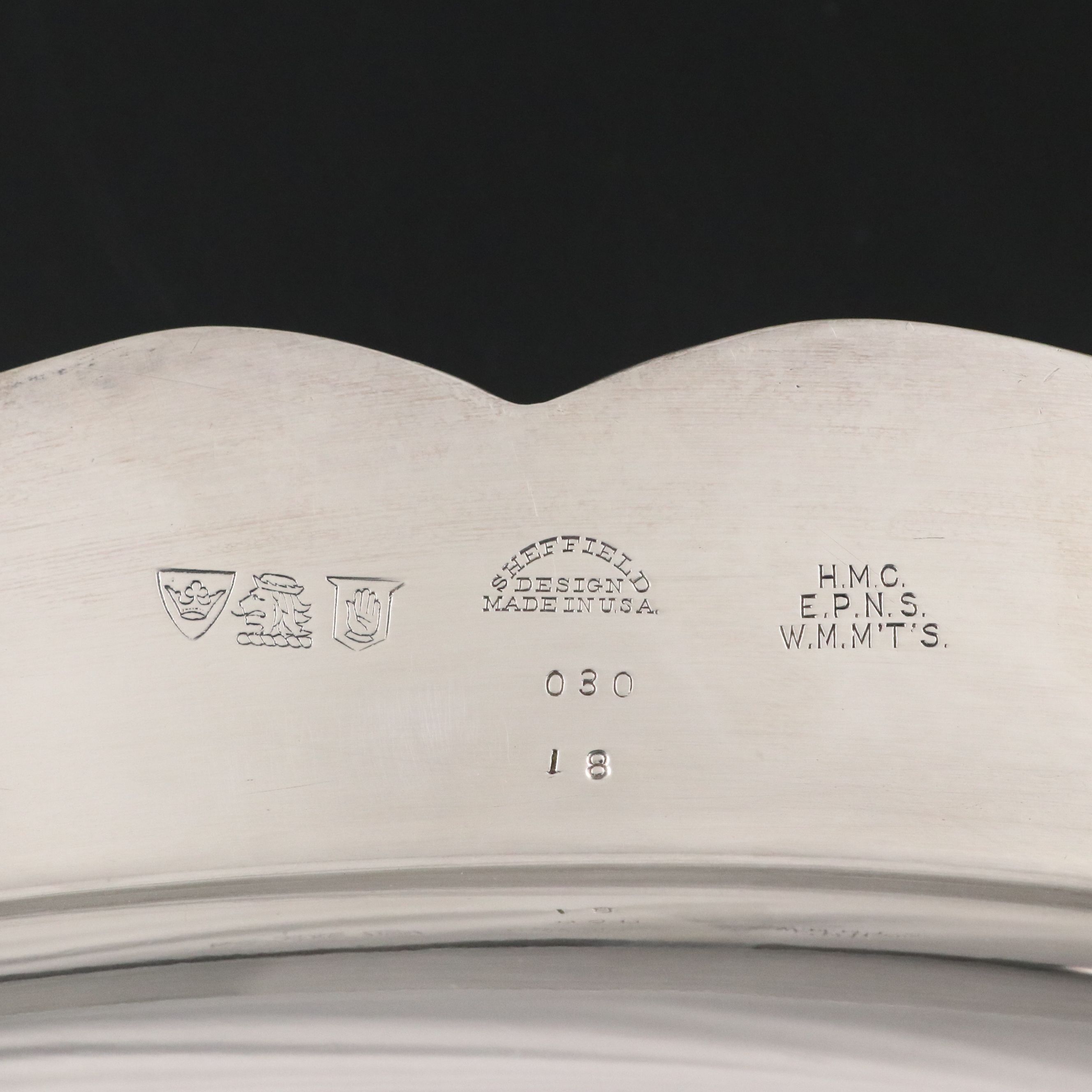 Sheffield Style Old London Footed Meat Platter with Other Silver Plate Serveware