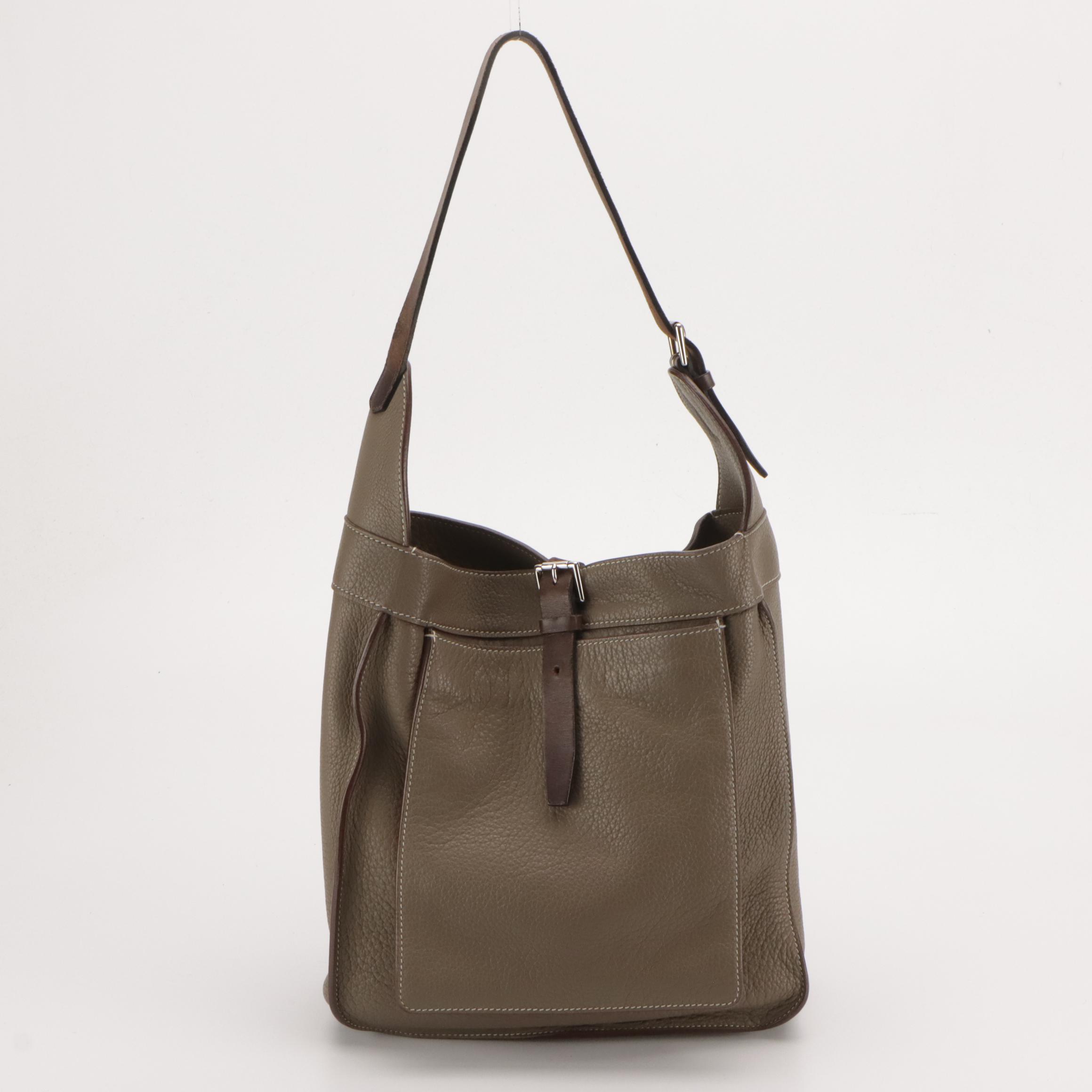 Hermès Marwari PM Shoulder Bag in Taupe Taurillon Clemence Leather