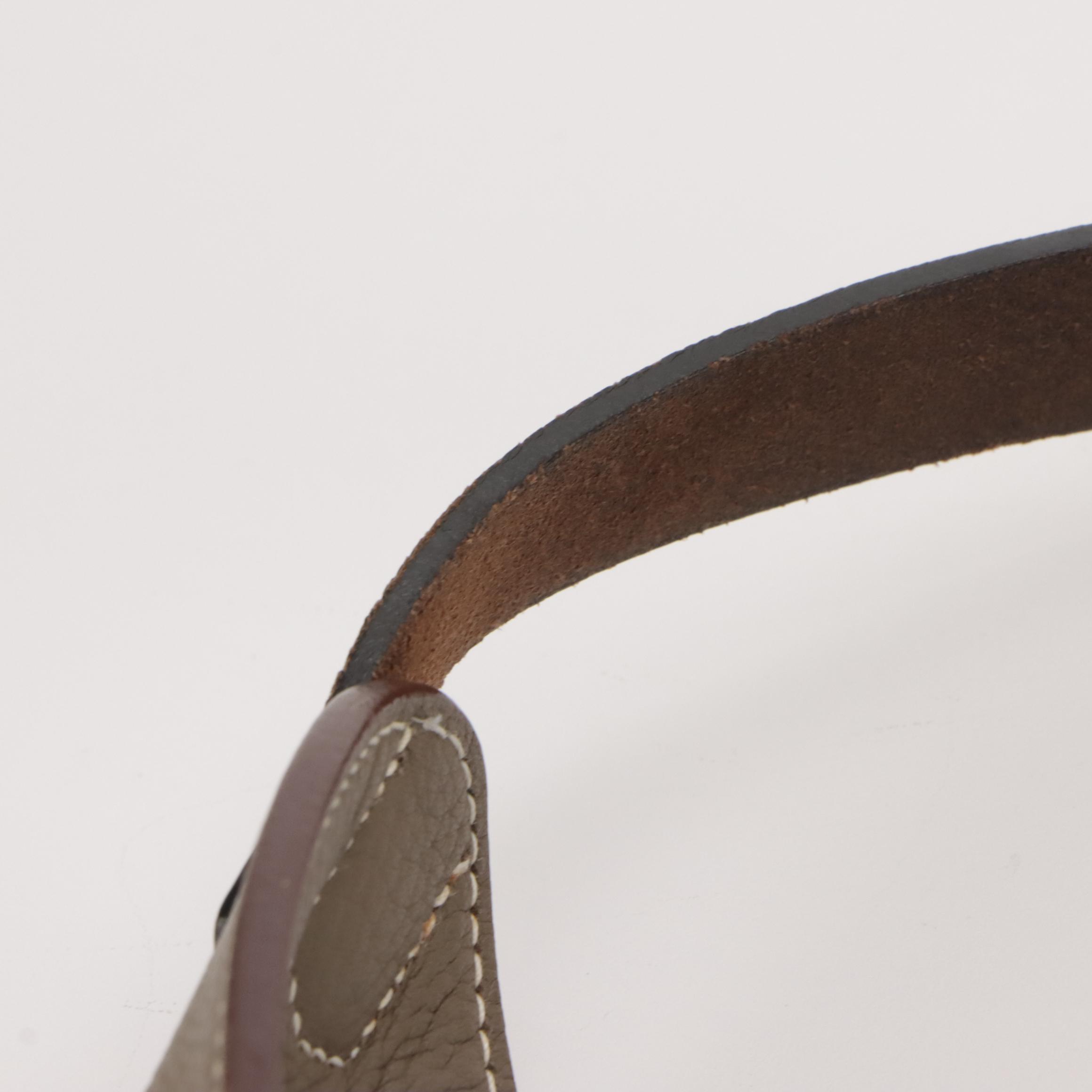 Hermès Marwari PM Shoulder Bag in Taupe Taurillon Clemence Leather