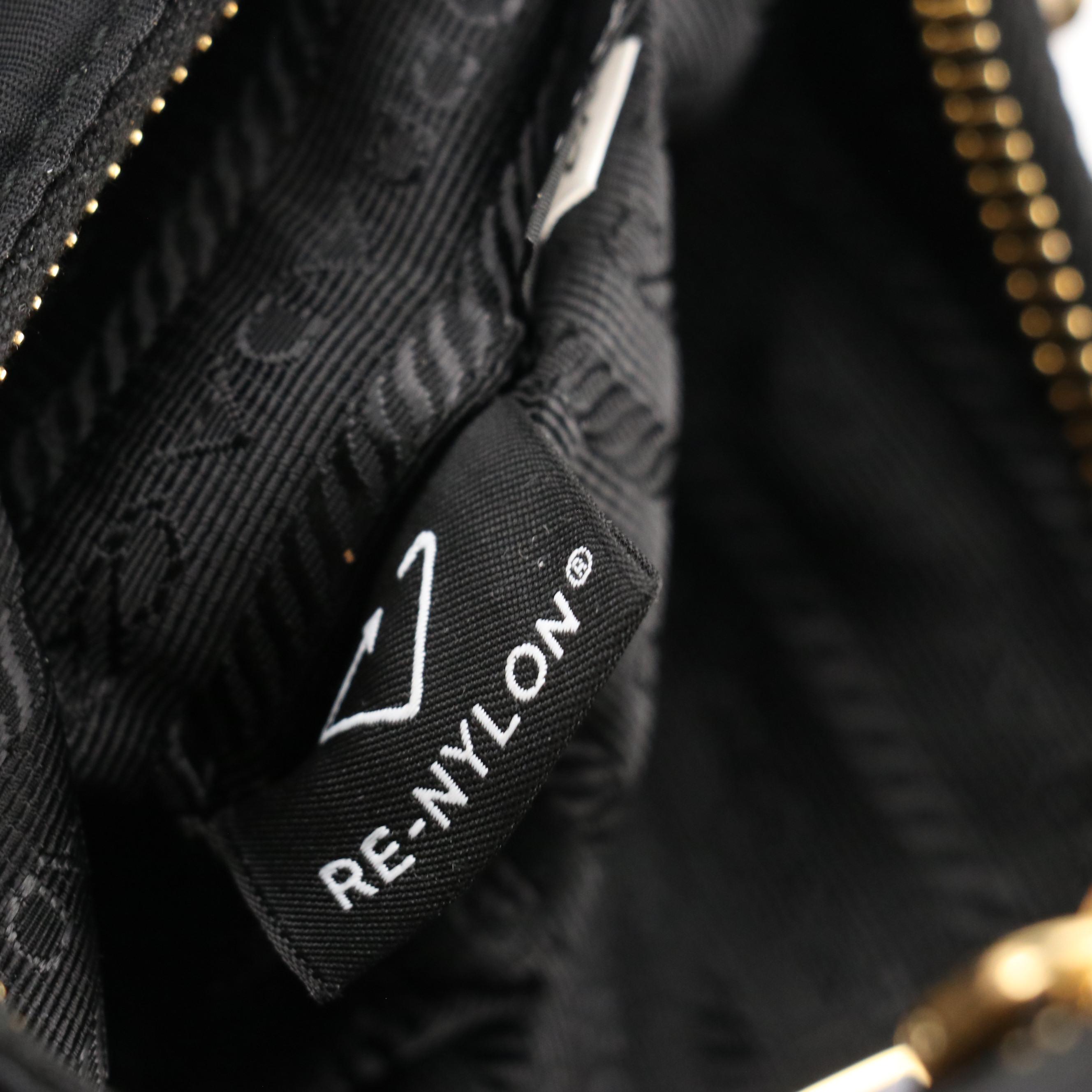 Prada Re-Edition 2005 Black Re-Nylon and Saffiano Leather Mini Bag