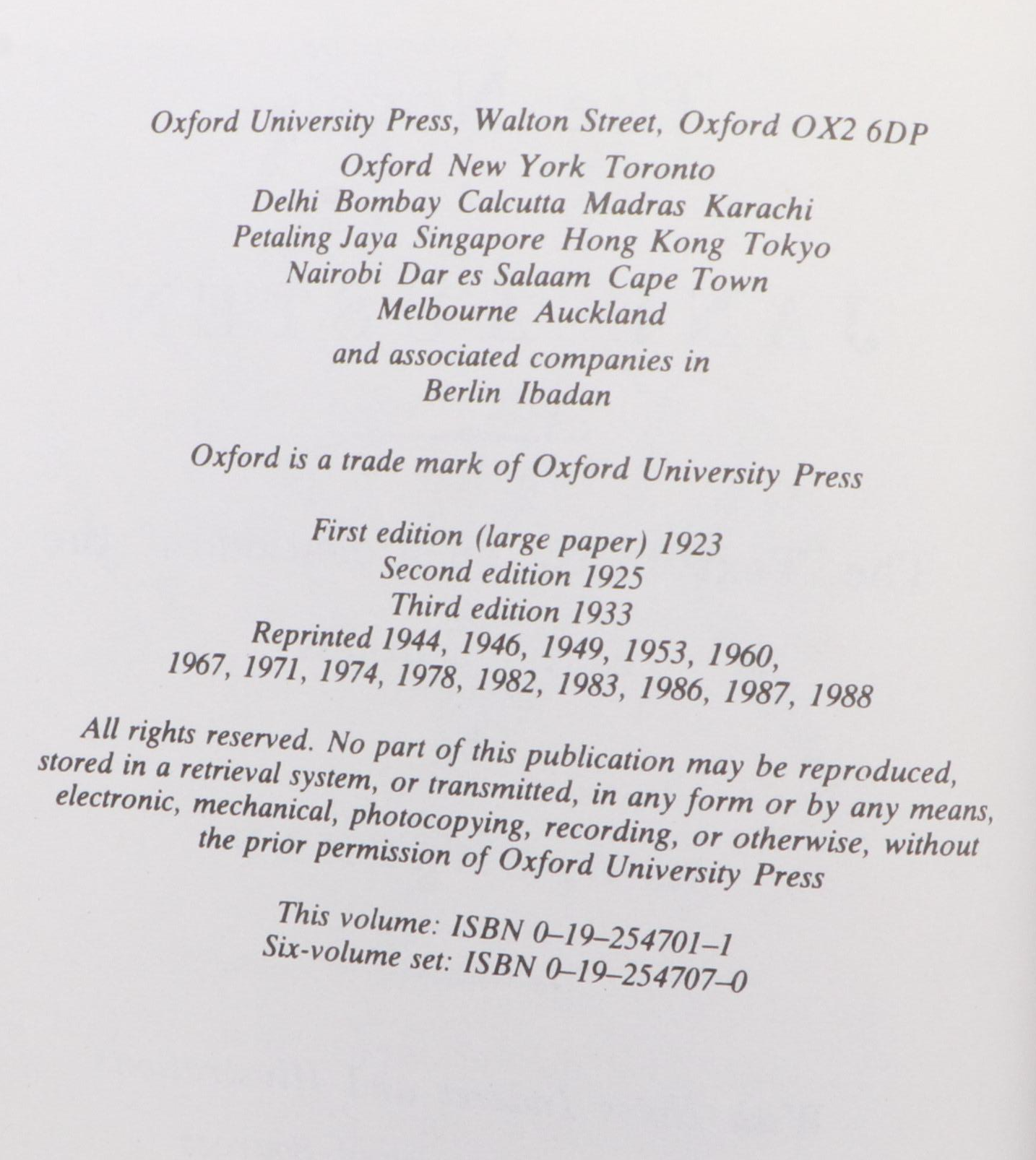 "The Oxford Illustrated Jane Austen" Five-Volume Set, 1988