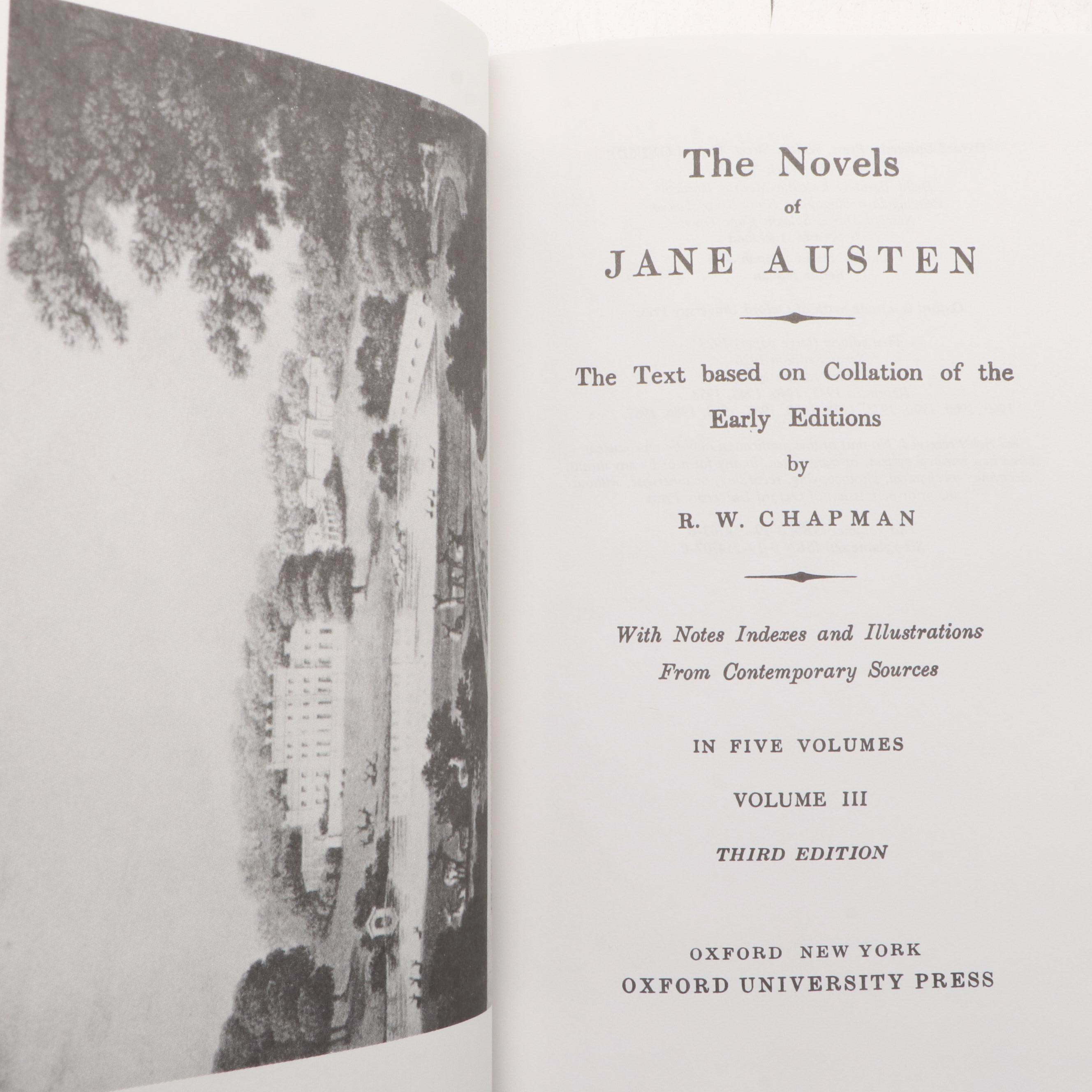 "The Oxford Illustrated Jane Austen" Five-Volume Set, 1988
