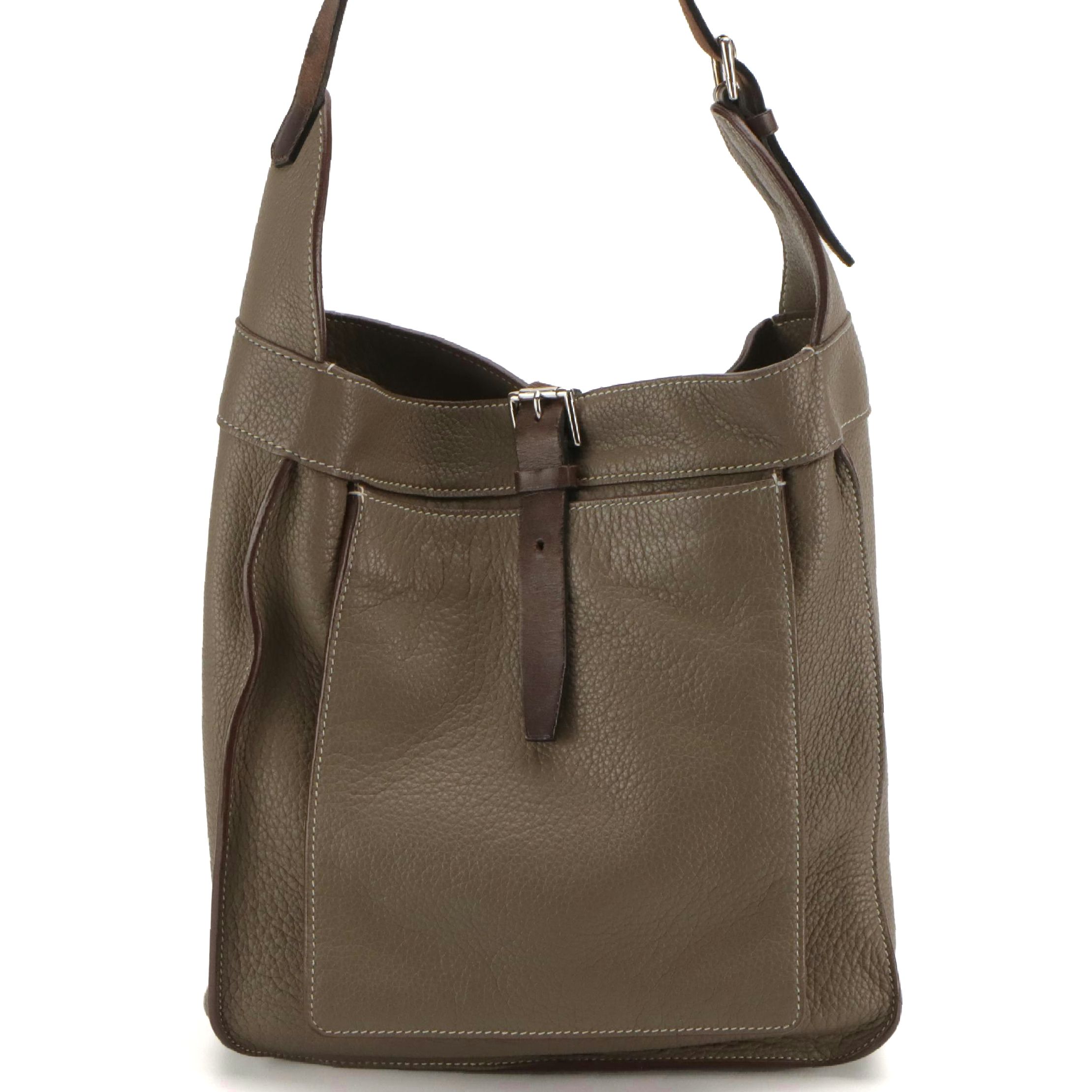 Hermès Marwari PM Shoulder Bag in Taupe Taurillon Clemence Leather