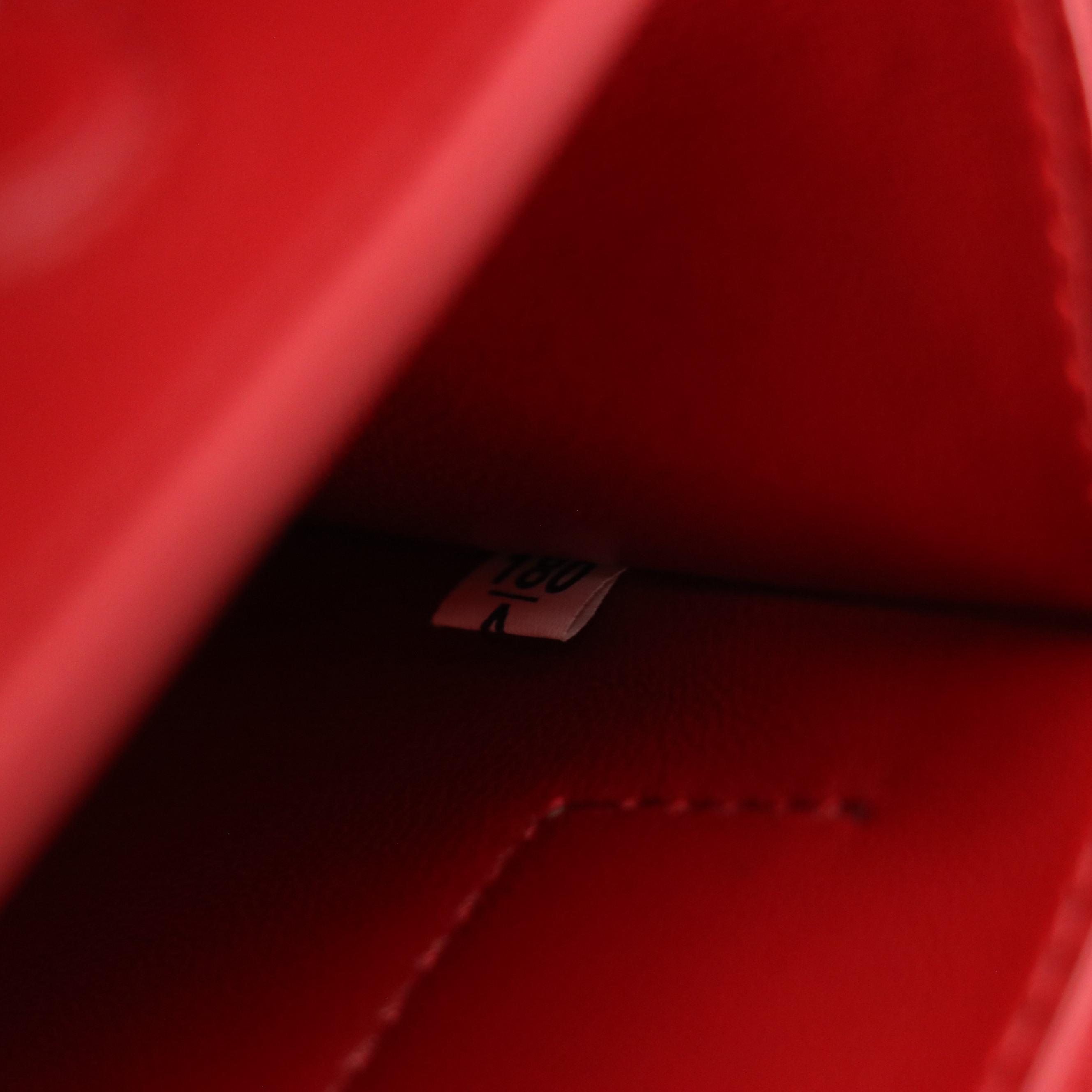 Prada Medium Double Bag in Black Saffiano and Fiery Red Nappa Leather