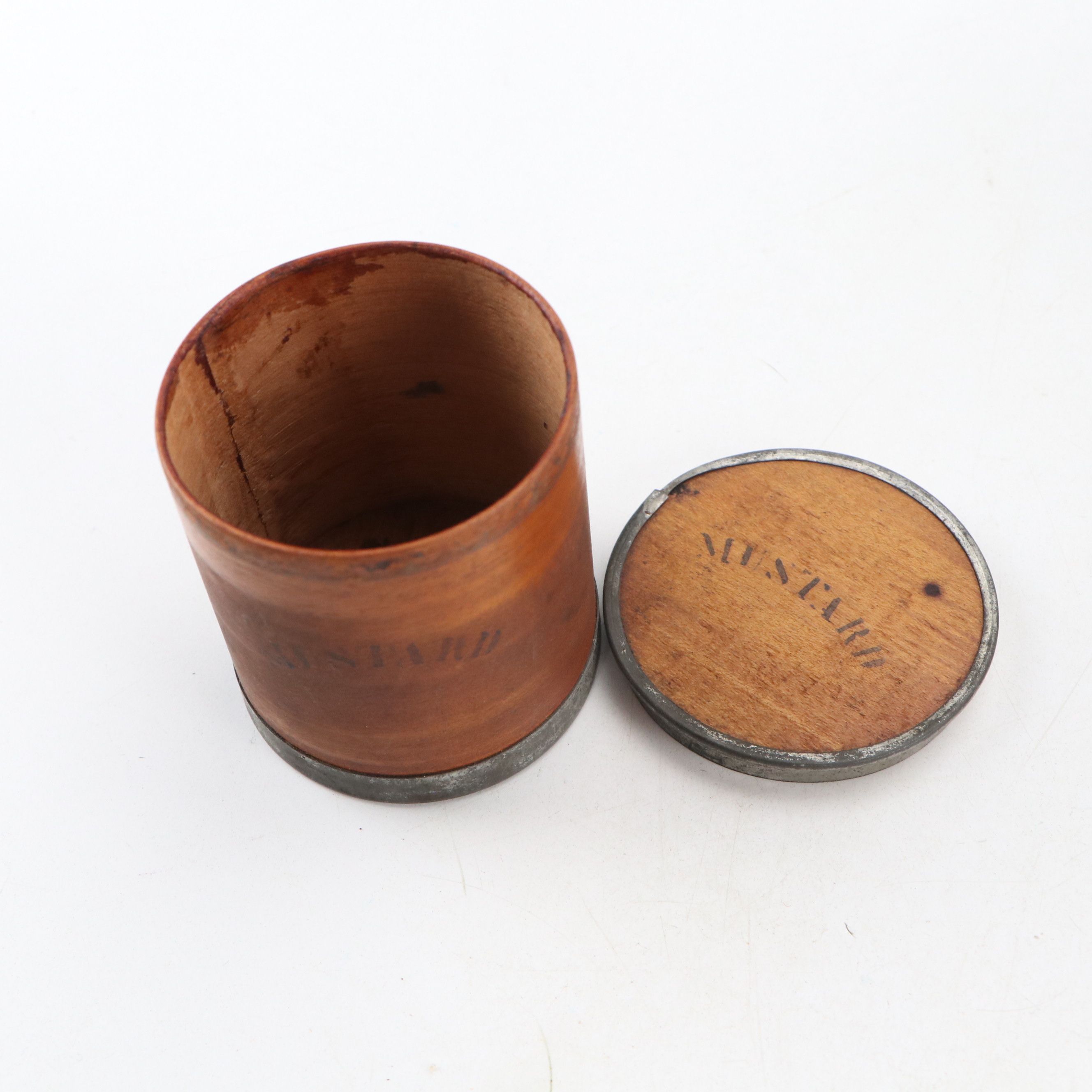 English Victorian Metal Banded and Bentwood Spice Boxes