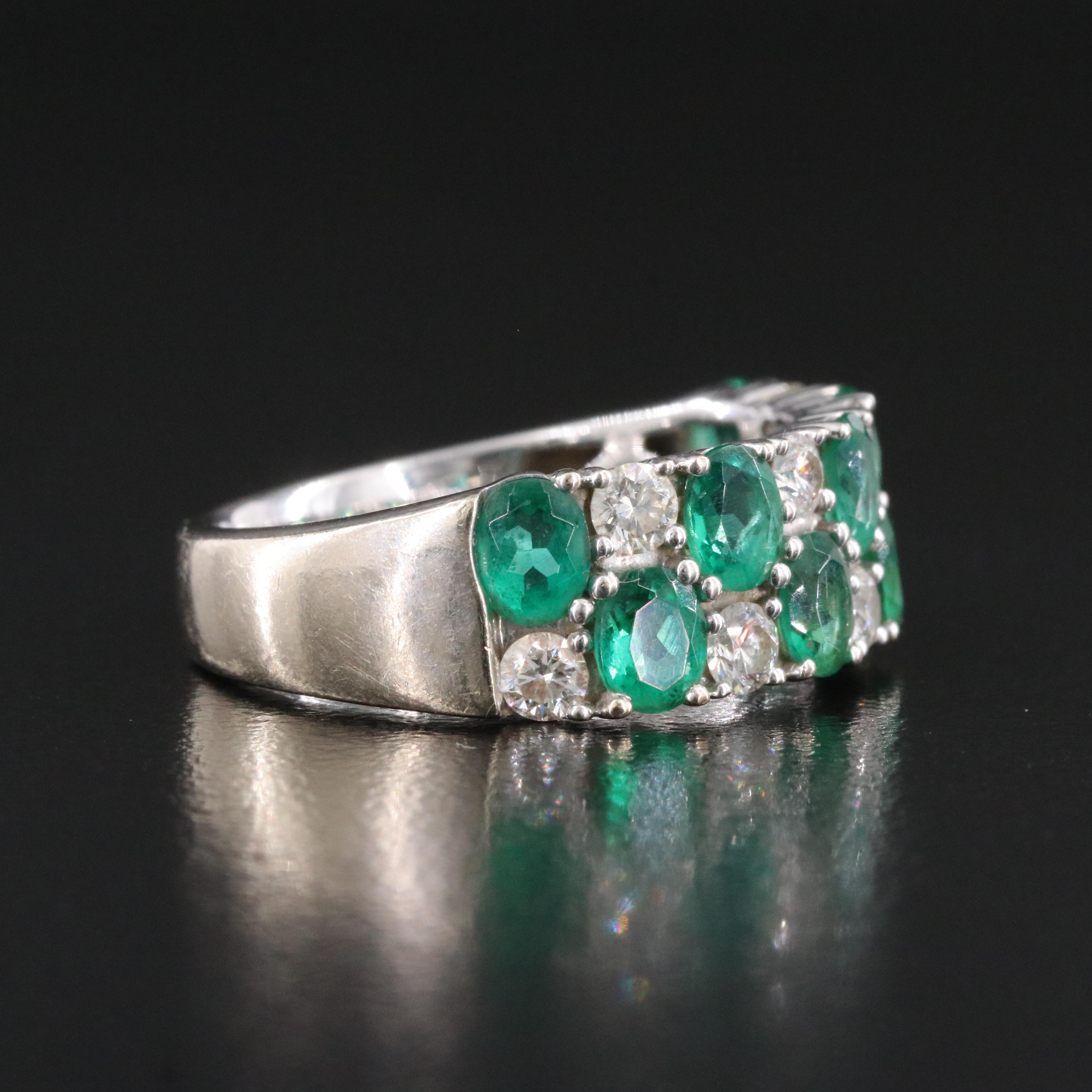 14K Emerald and Diamond Ring