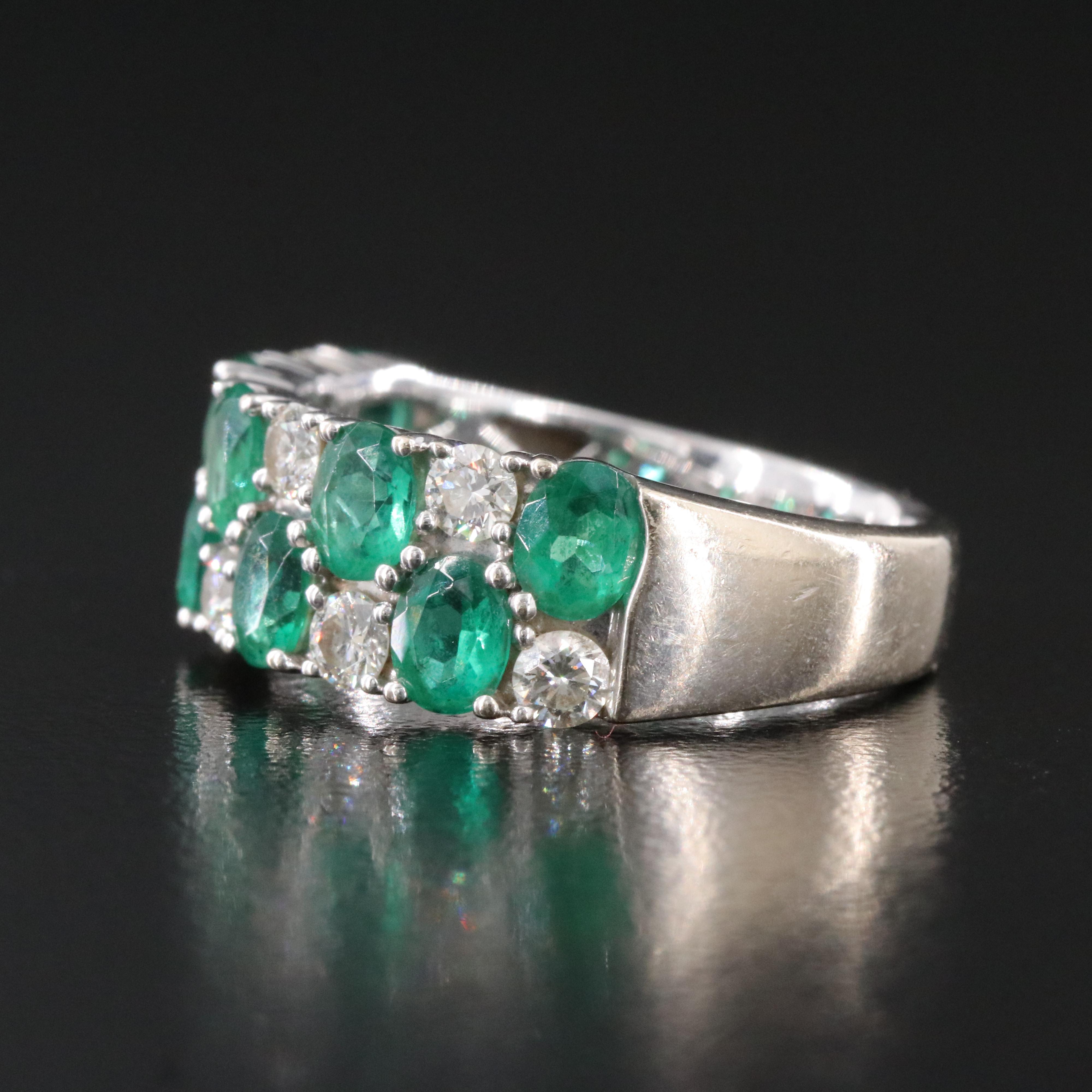 14K Emerald and Diamond Ring